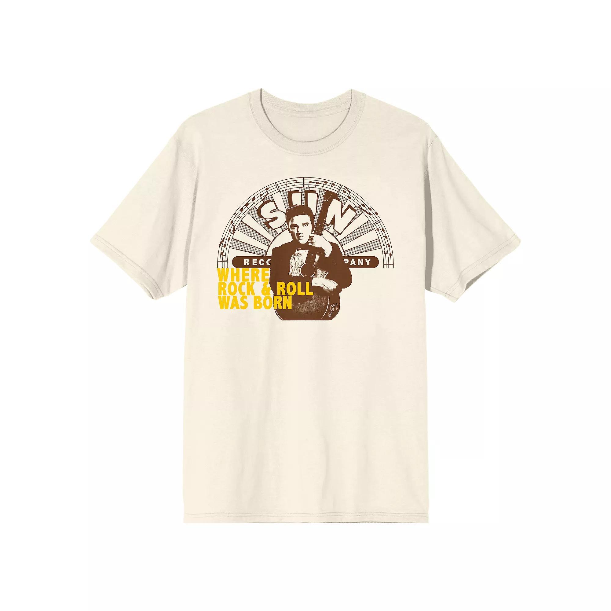 Men's Sun Records Elvis Where Rock Graphic Tee, Size: Small 36, Beige Product Image