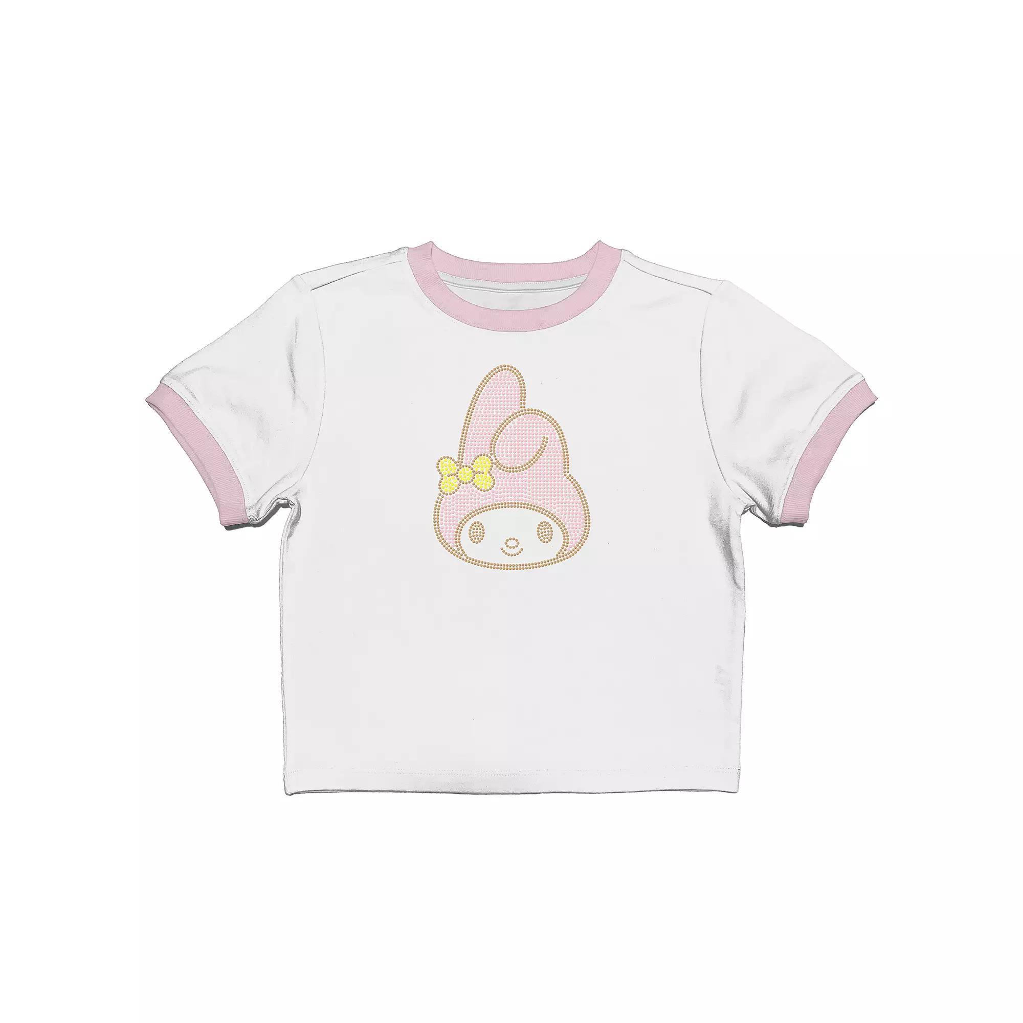 Juniors' My Melody Character Face Baby Graphic Tee, Women's, Size: Small, White Product Image