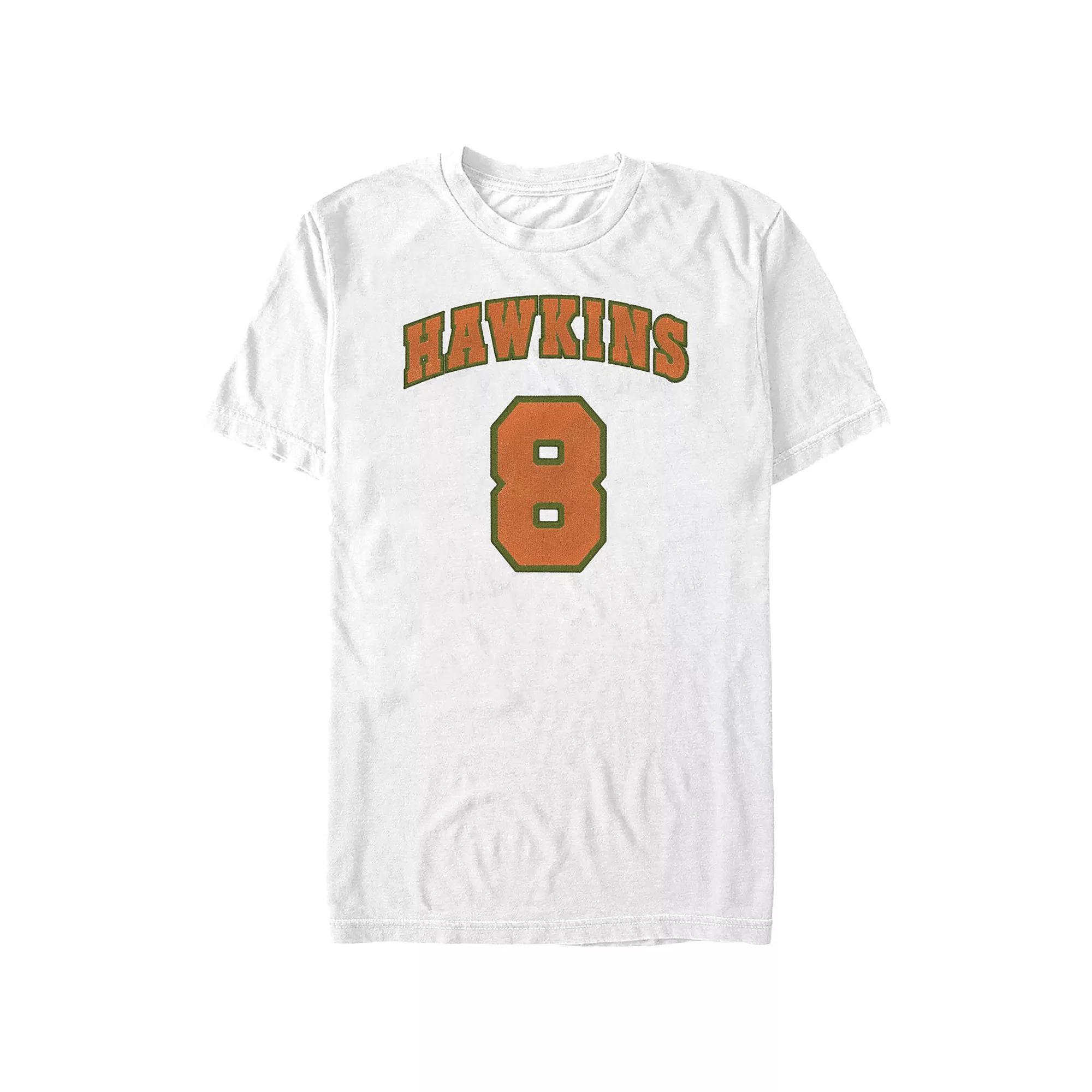 Big & Tall Stranger Things Hawkins 8 Graphic Tee, Men's, Size: 4XL Tall, White Product Image