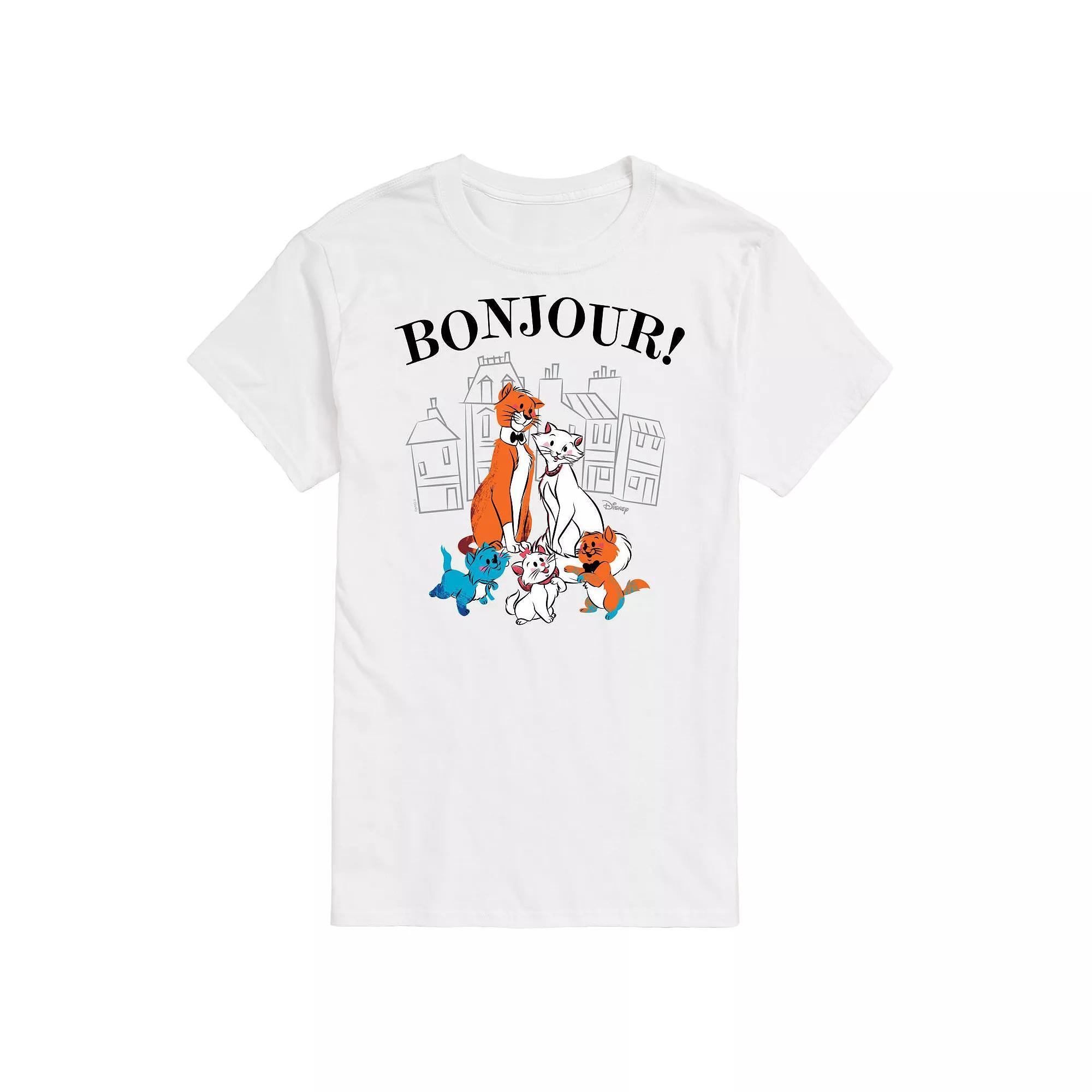 Disneys Aristocats Big & Tall Bonjour Graphic Tee, Mens Product Image