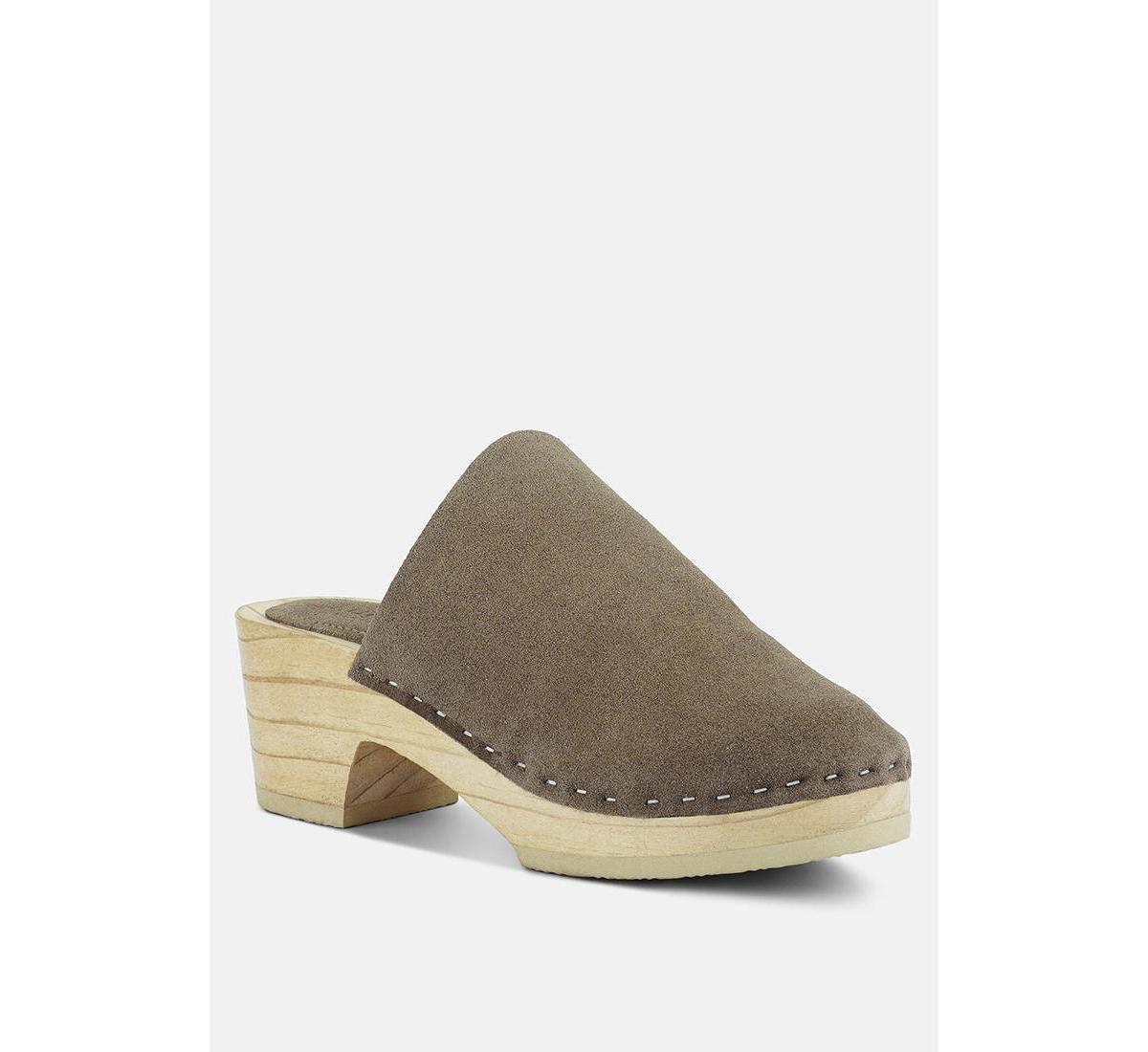 Rag & Co Darcie Women's Leather Clogs, Size: 5, Brown Product Image