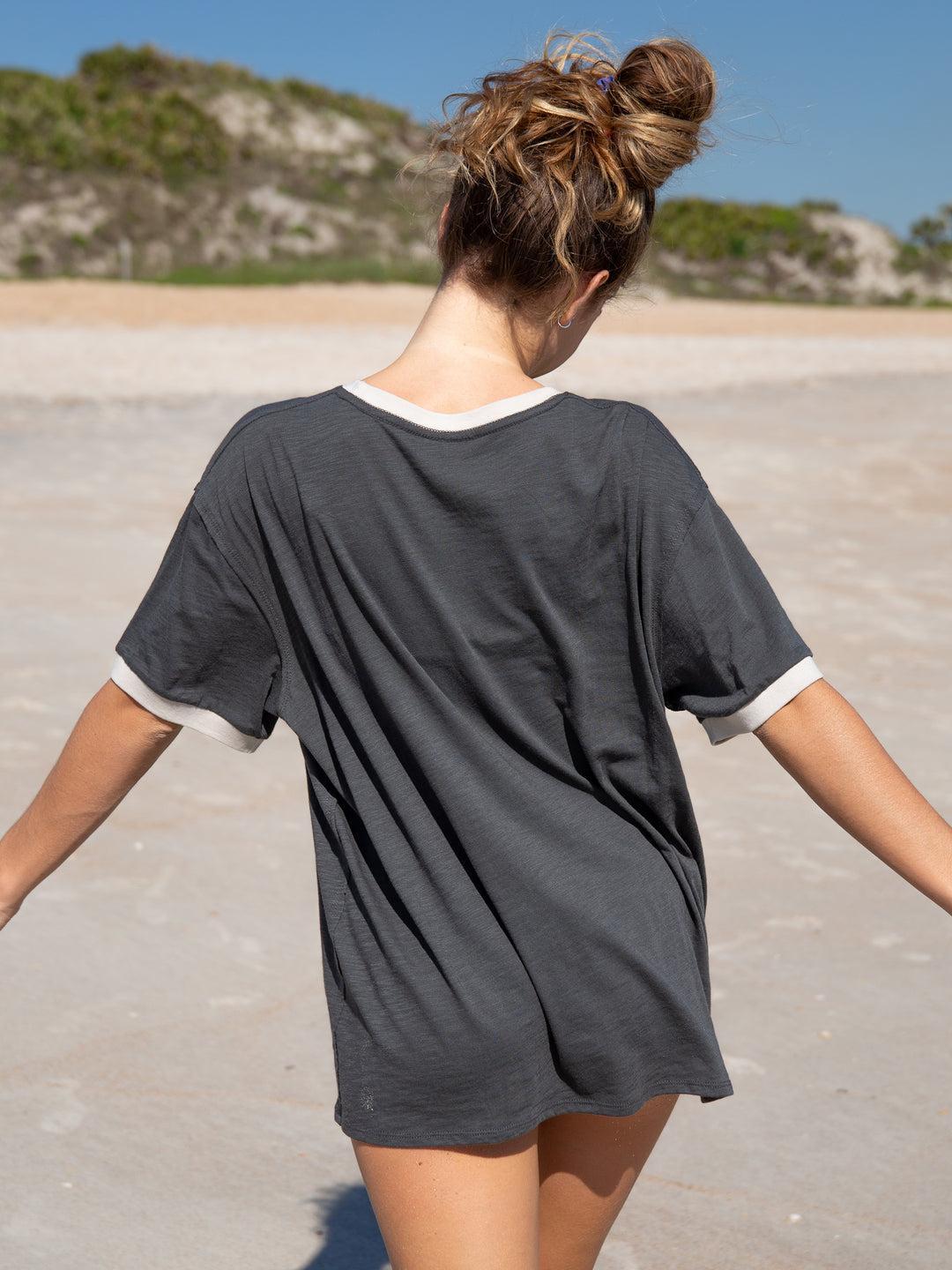 Ringer Oversized Tee Shirt Product Image