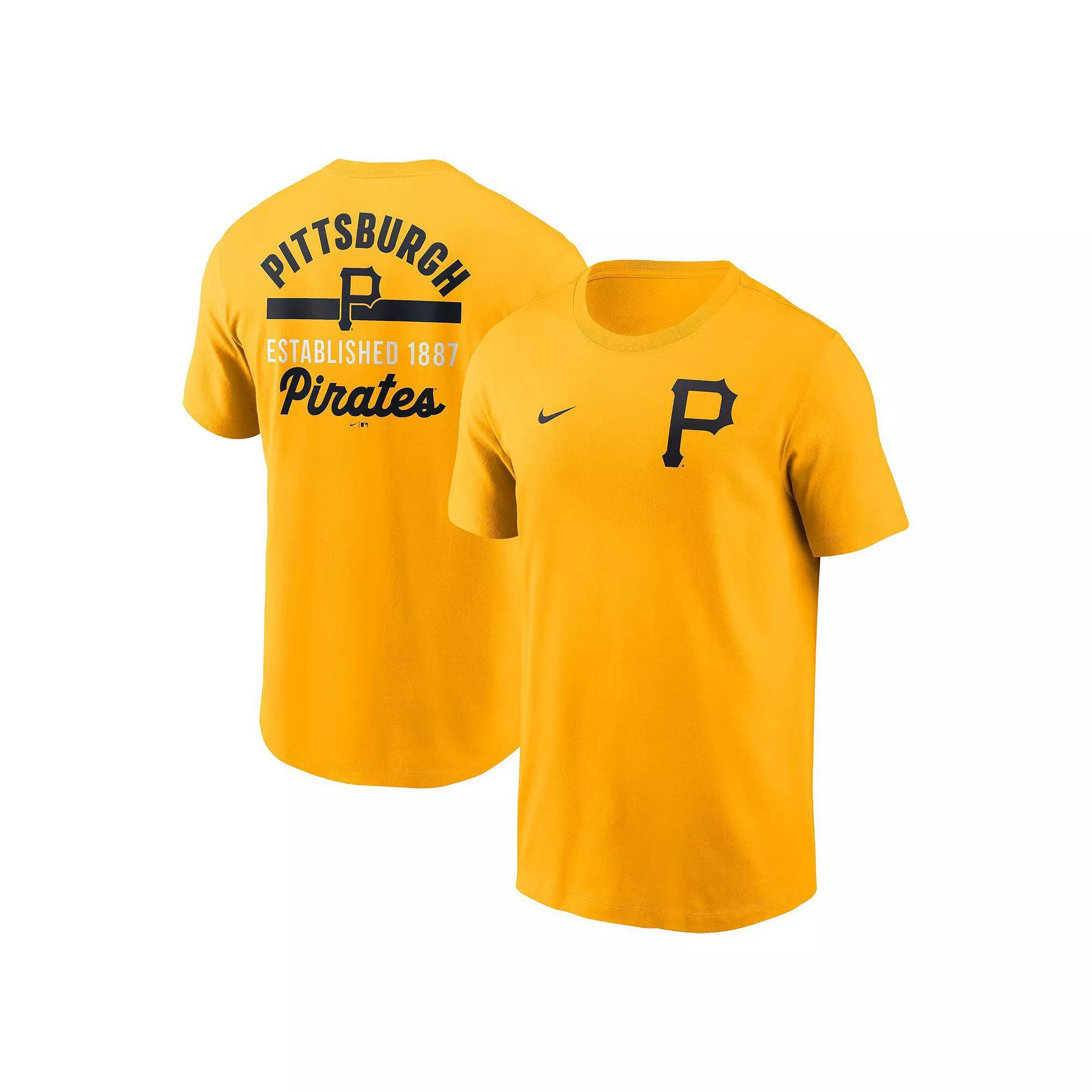Men's Nike Gold Pittsburgh Pirates T-Shirt, Size: Large Product Image