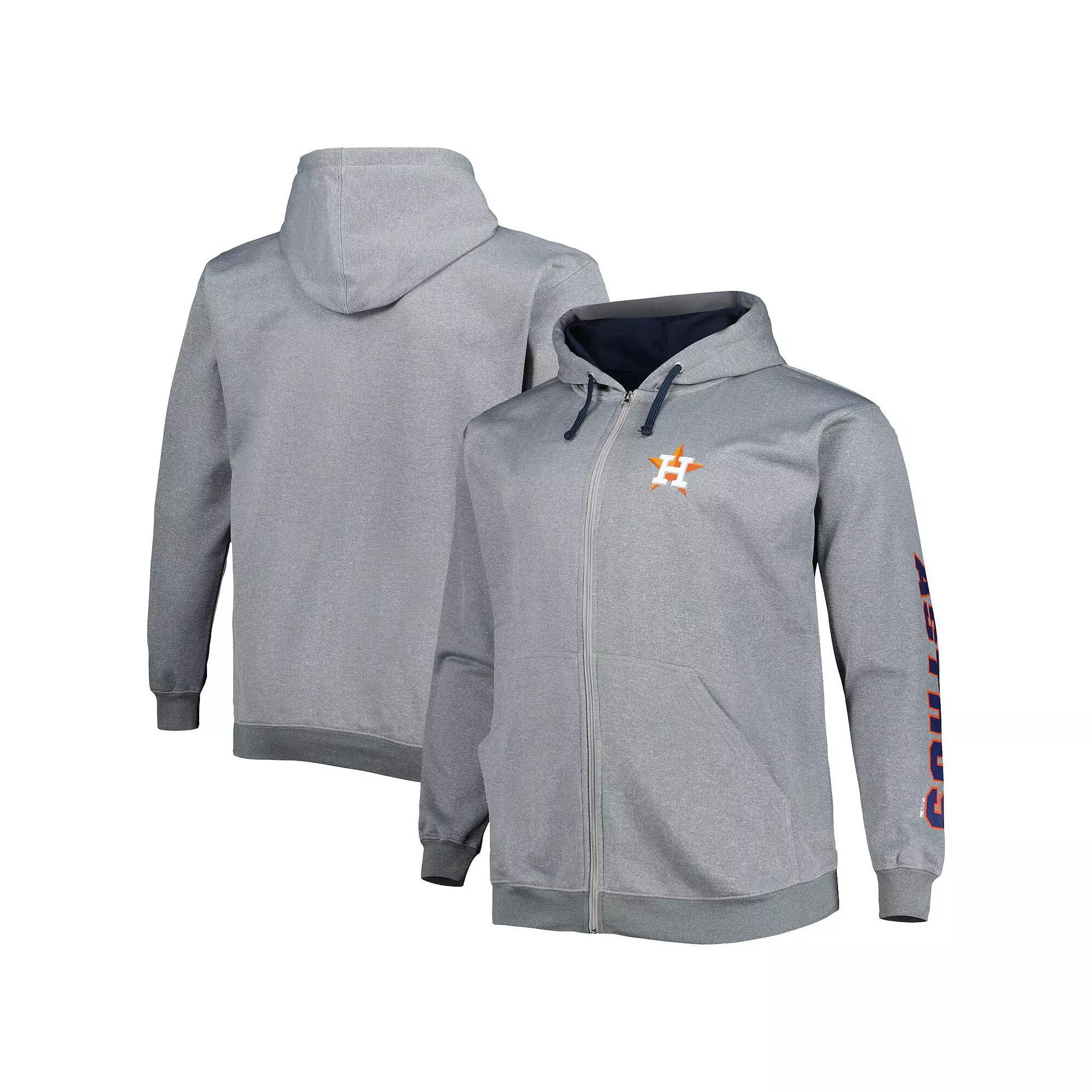 Men's Profile Ash Houston Astros Big & Tall Pullover Hoodie, Size: 4XLT, Black Product Image