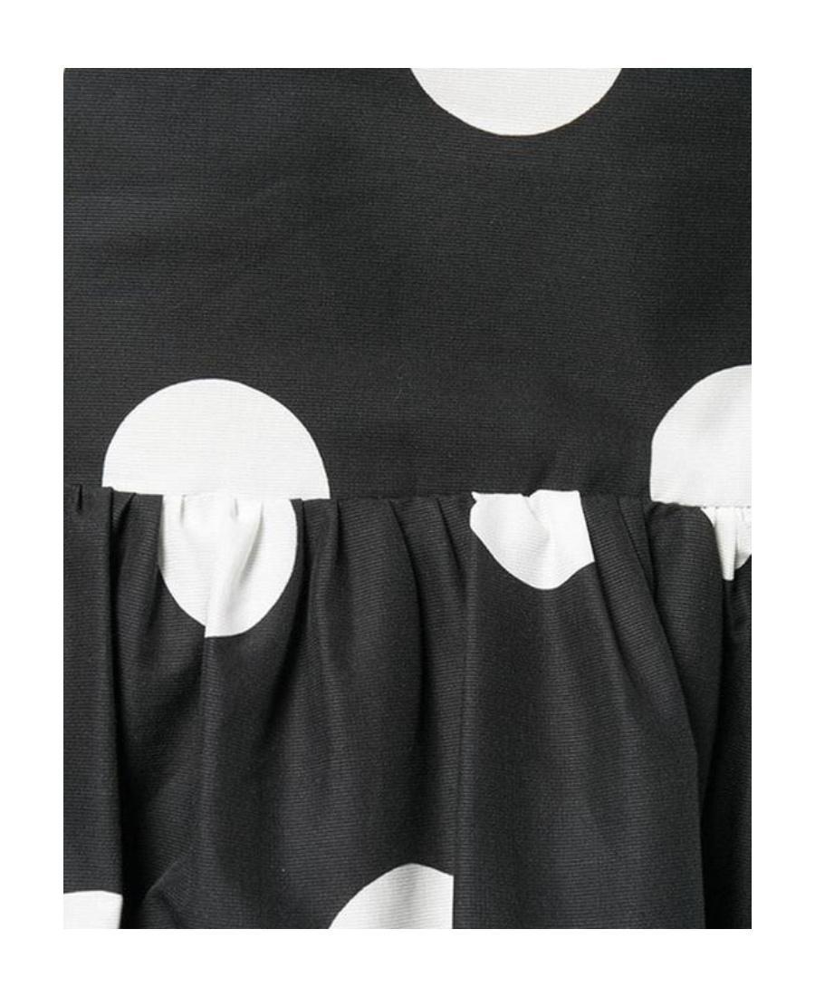 MSGM Wave Dot Miniskirt In Black Product Image