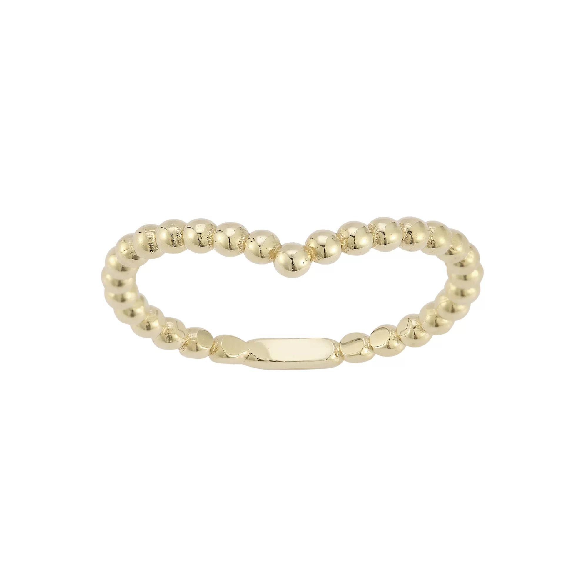 LUMINOR GOLD 14k Gold Triangle Bead Ring, Women's, Size: 8, Yellow Product Image