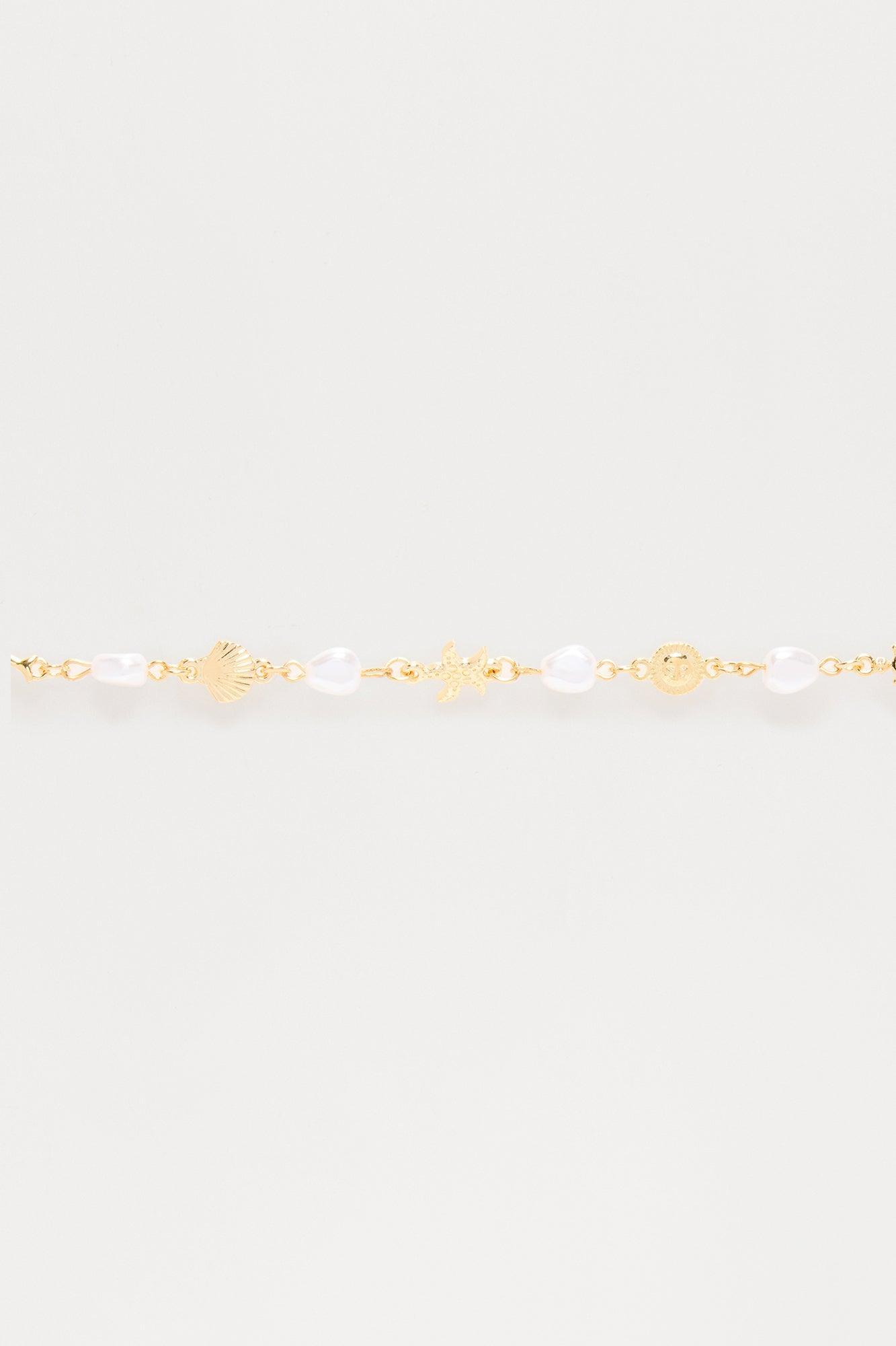 Across The Ocean Anklet - Gold/combo Product Image