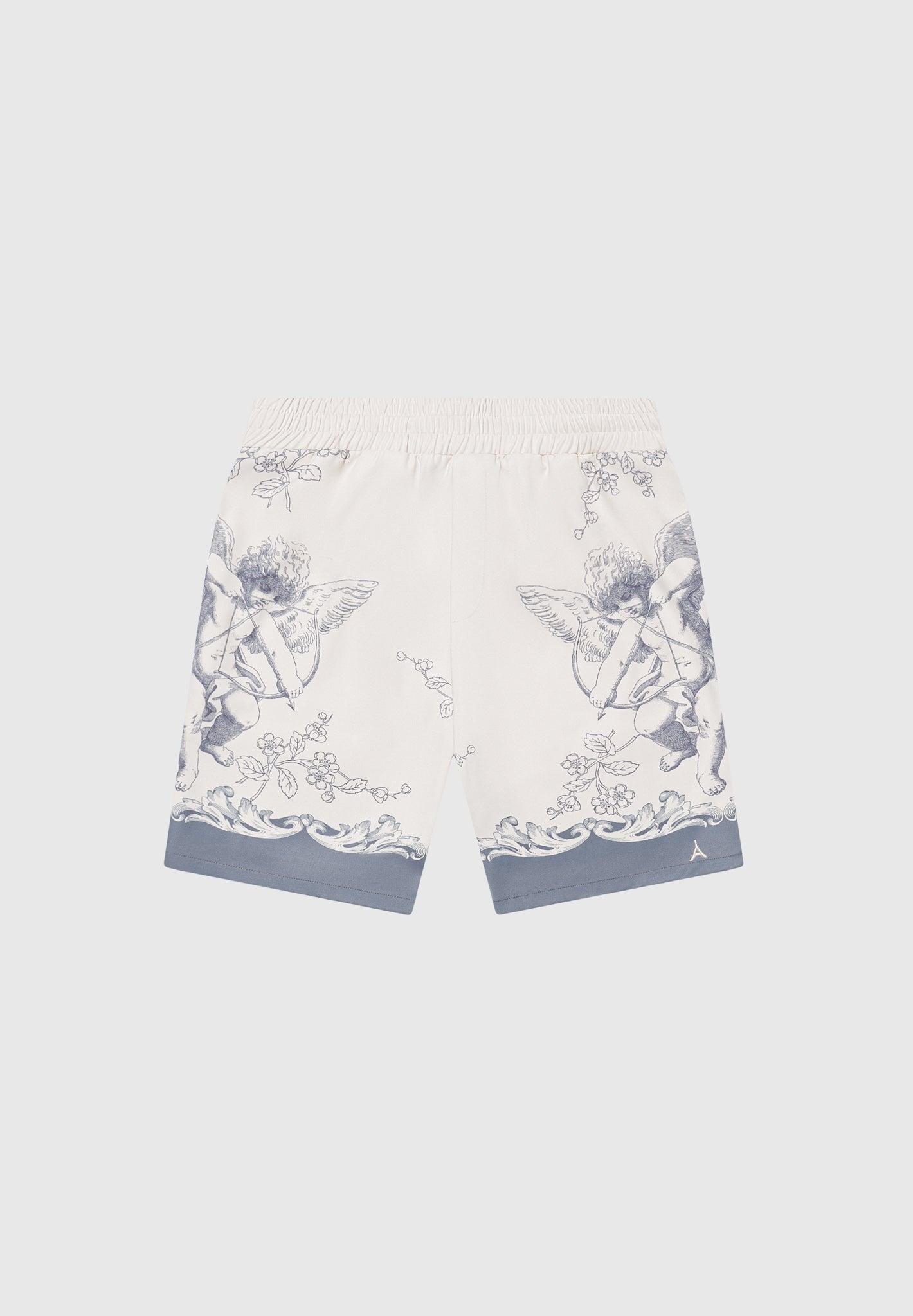 Baroque Shorts - Cream/Grey Male Product Image