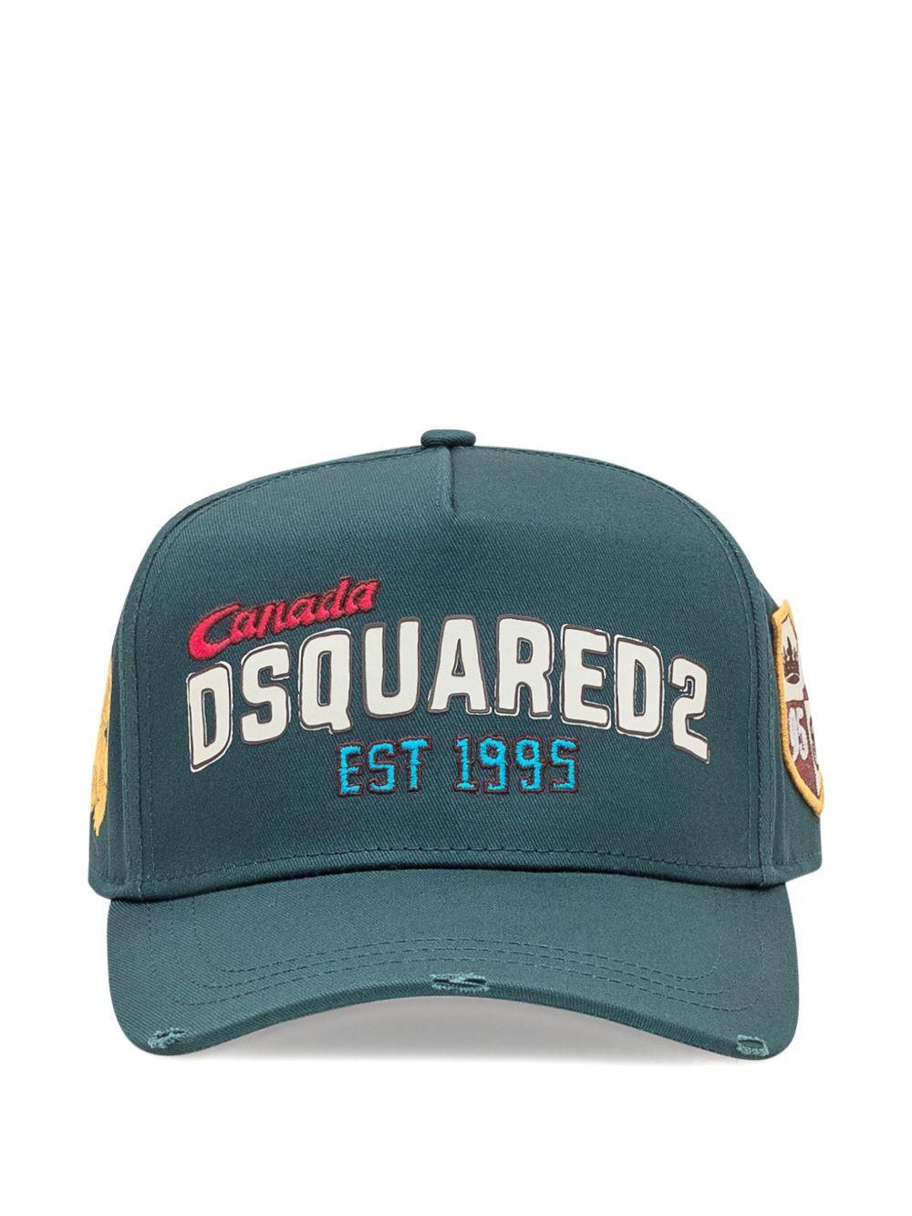 logo-print distressed baseball cap Product Image