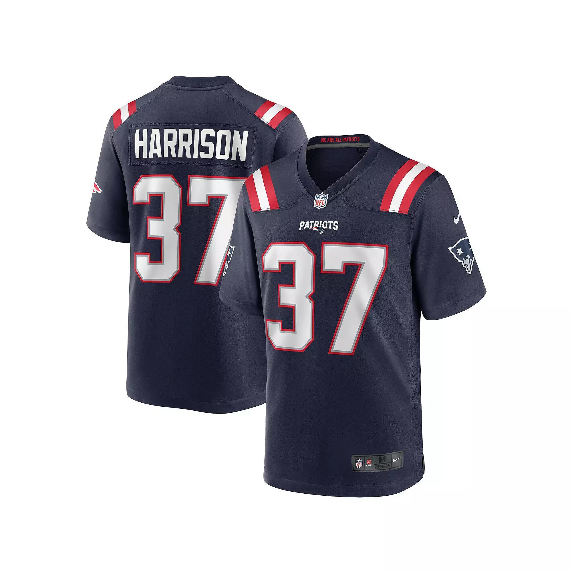 Men's Nike Rodney Harrison Navy New England Patriots Game Retired Player Jersey, Size: Large, Blue Product Image
