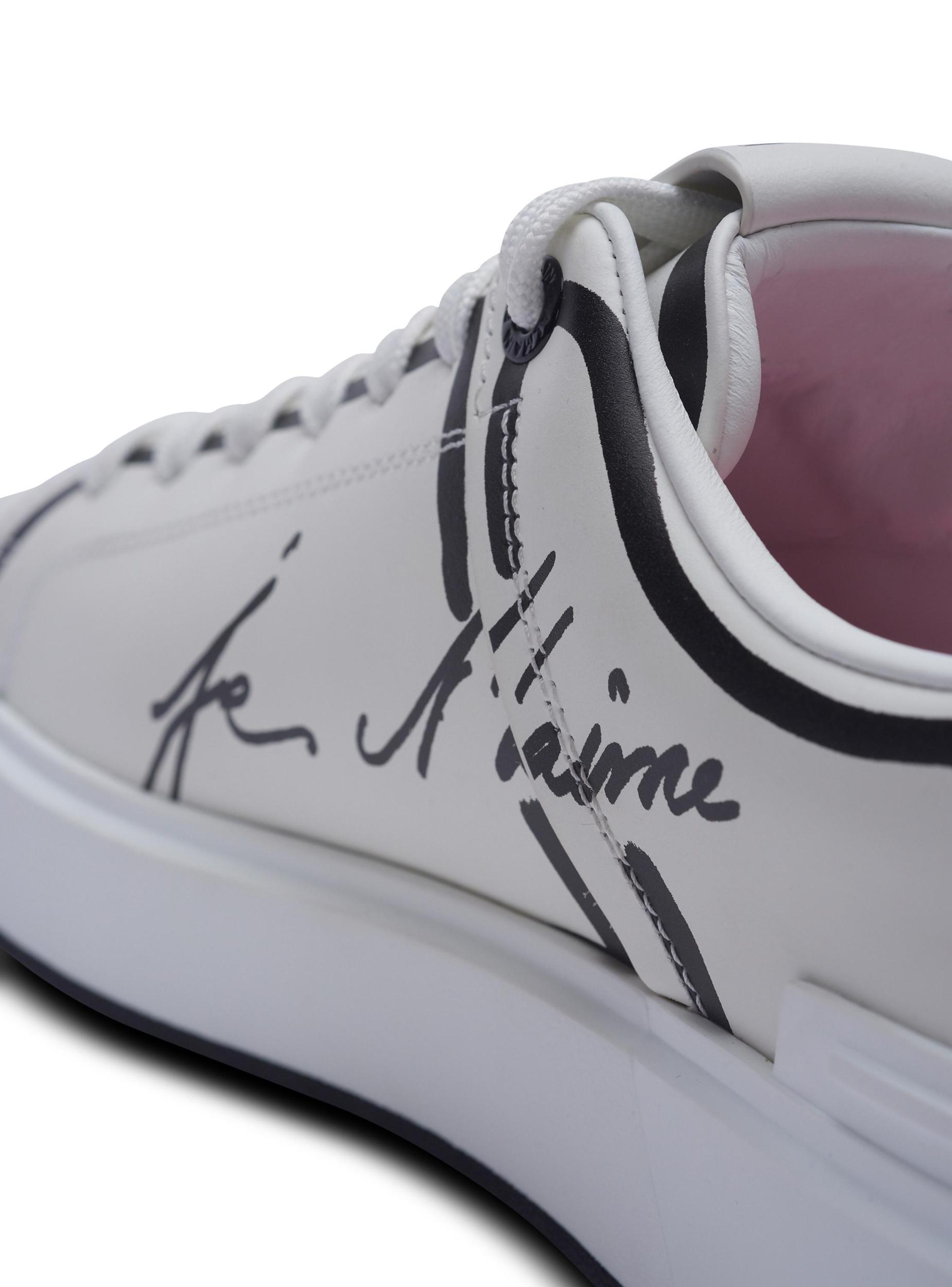 B-Court printed calfskin trainers  Product Image