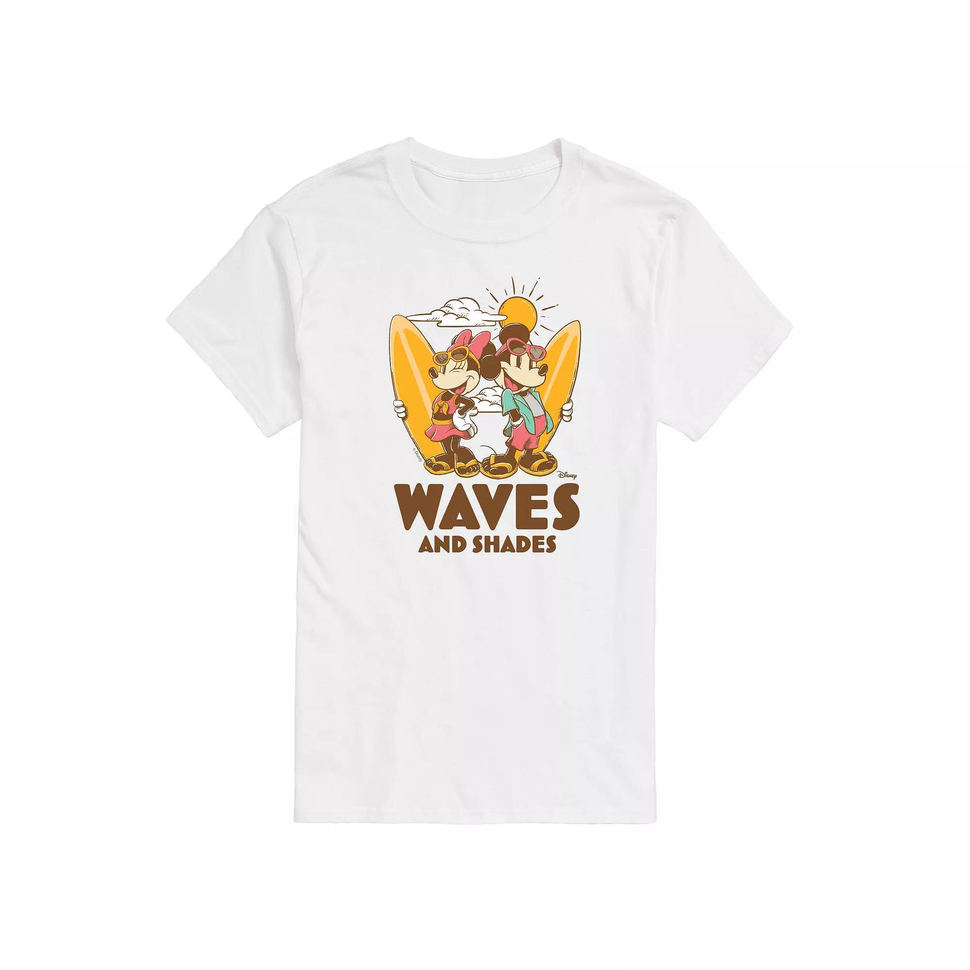 Disneys Mickey & Minnie Mouse Mens Waves And Shades Graphic Tee Product Image