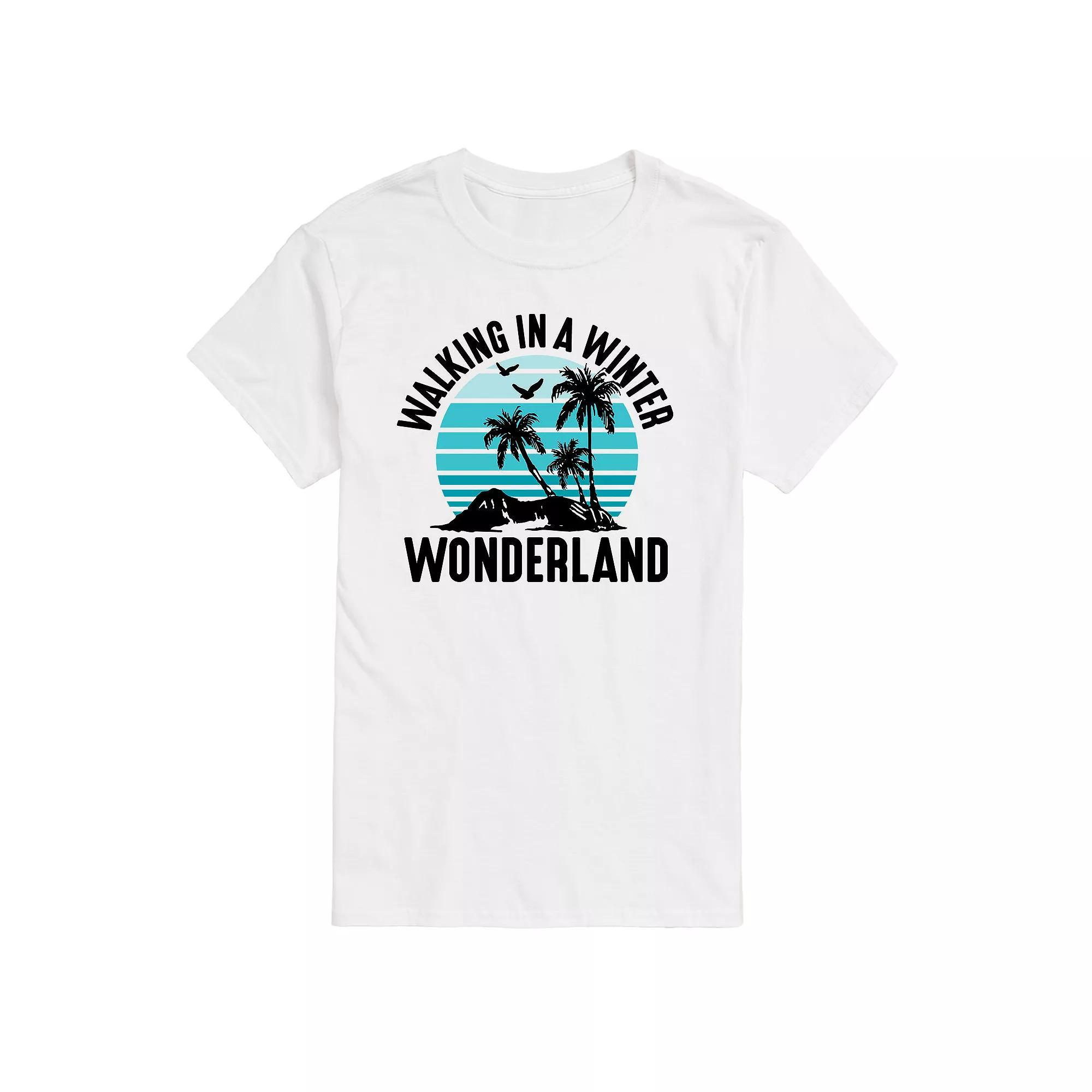 Big & Tall Walking In A Winter Wonderland Beach Graphic Tee, Mens Product Image