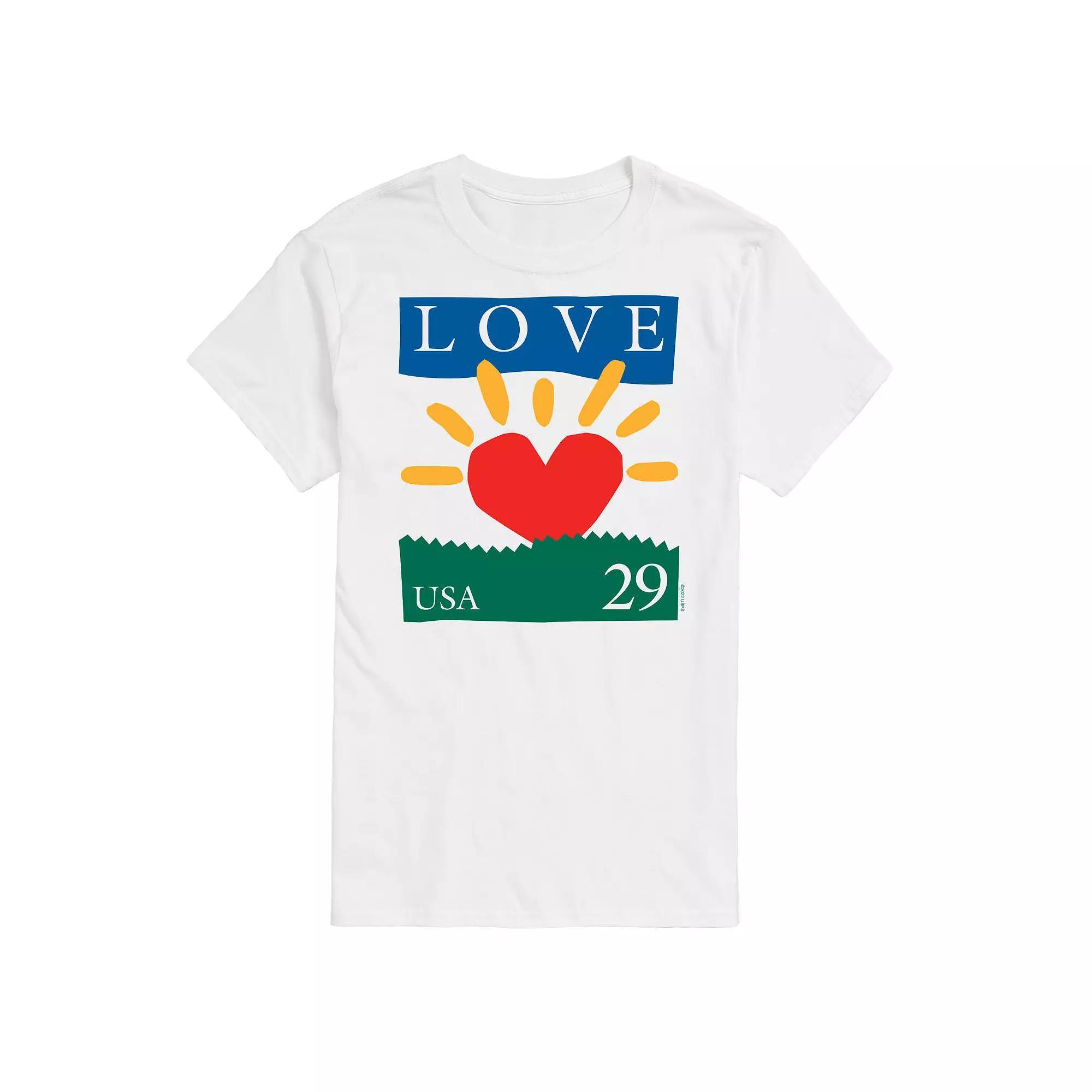 Big & Tall USPS Love 29 Stamp Tee, Mens Product Image
