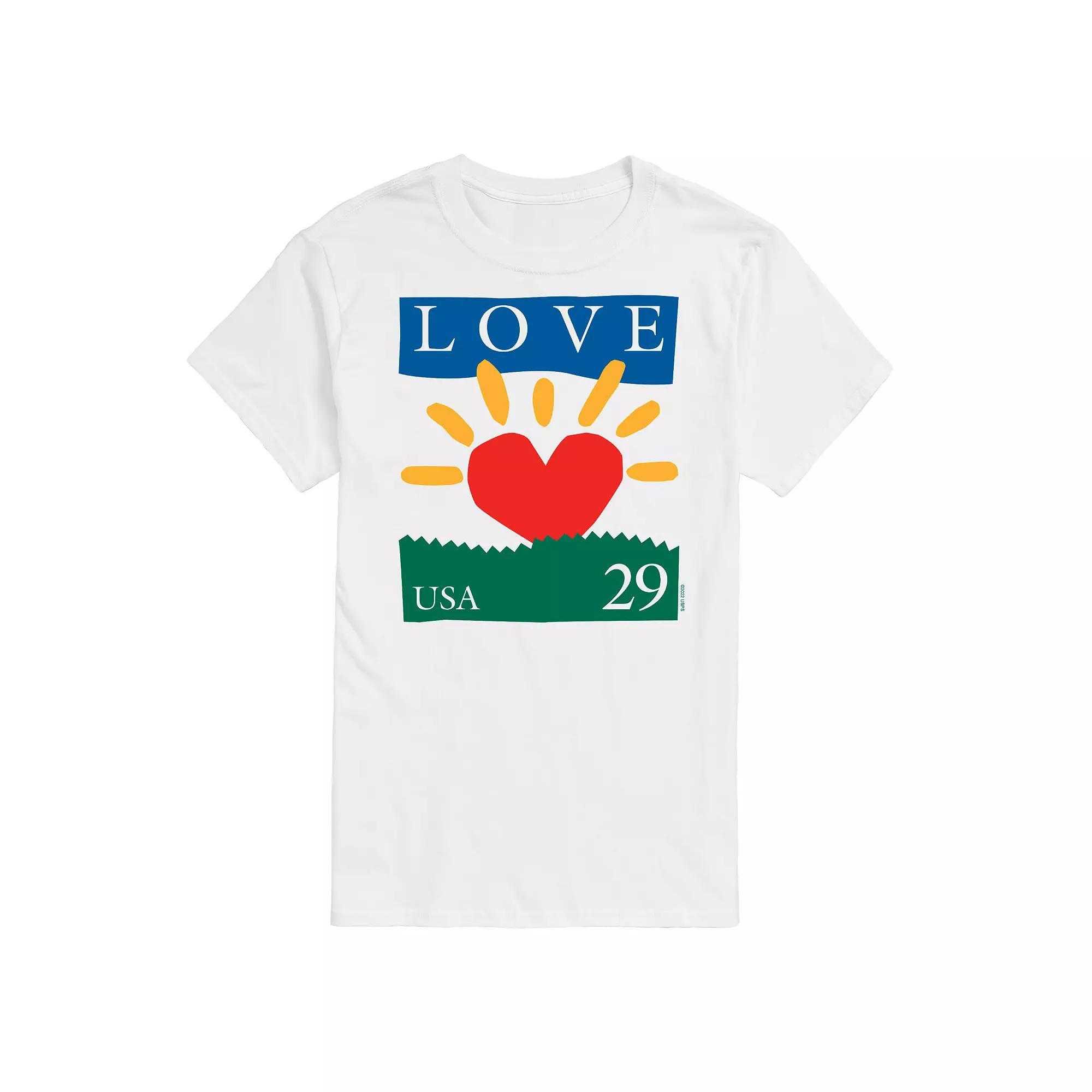 Big & Tall USPS Love 29 Stamp Tee, Mens Product Image