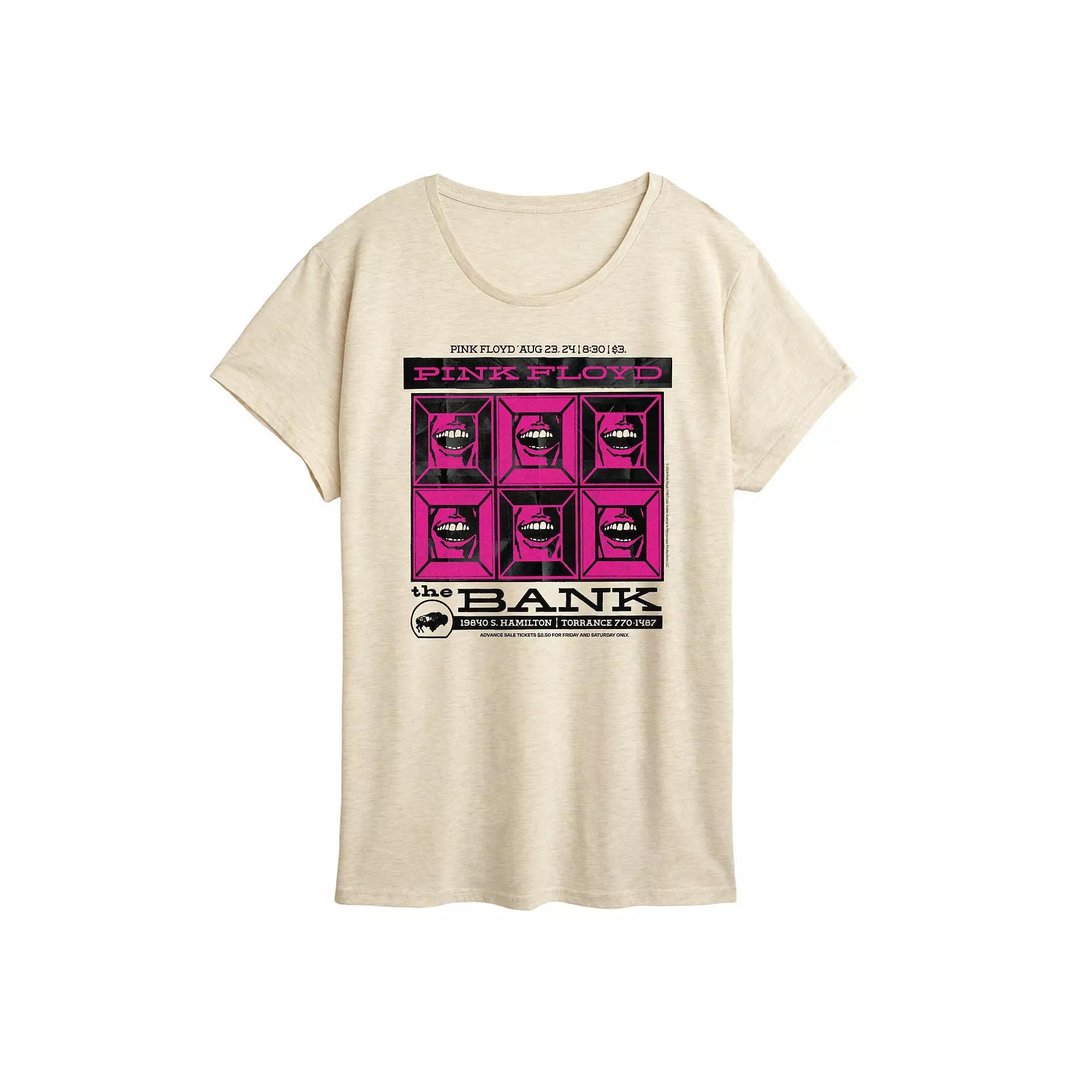 Womens Pink Floyd The Bank Poster Graphic Tee Product Image