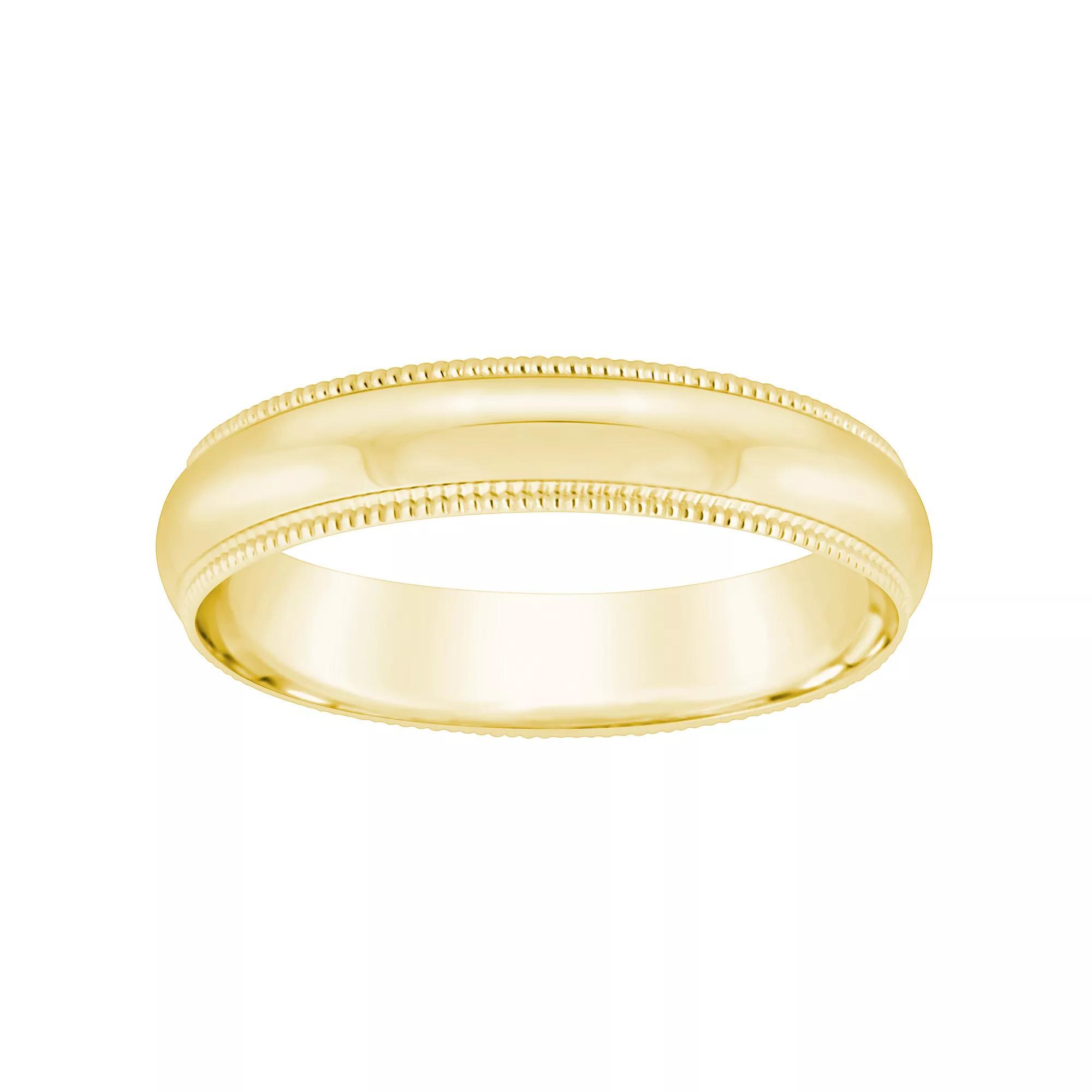 Alyson Layne Men's Platinum Milgrain Wedding Band, Size: 10.50, White Product Image