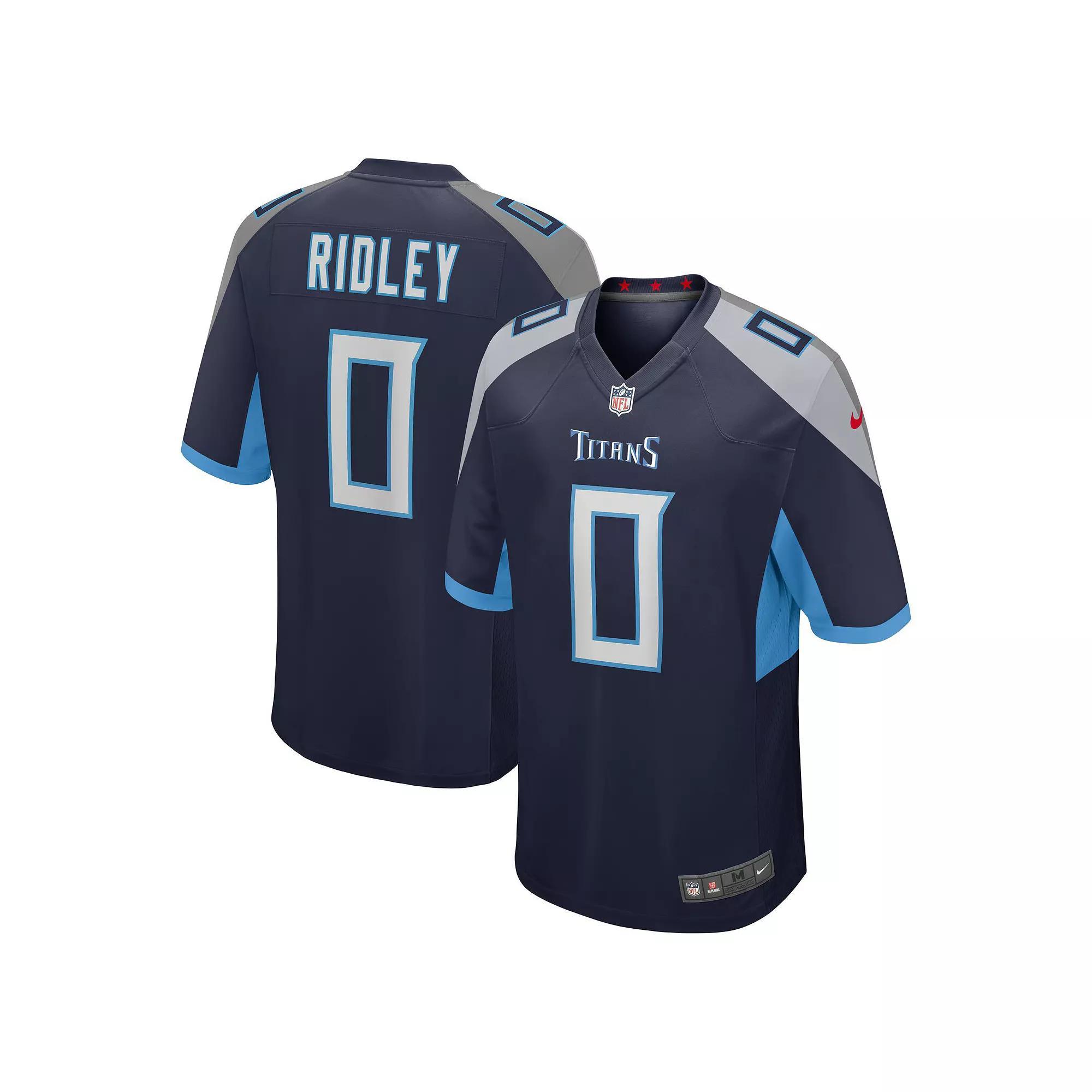 Men's Nike Calvin Ridley Navy Tennessee Titans Game Player Jersey, Size: XL, Blue Product Image