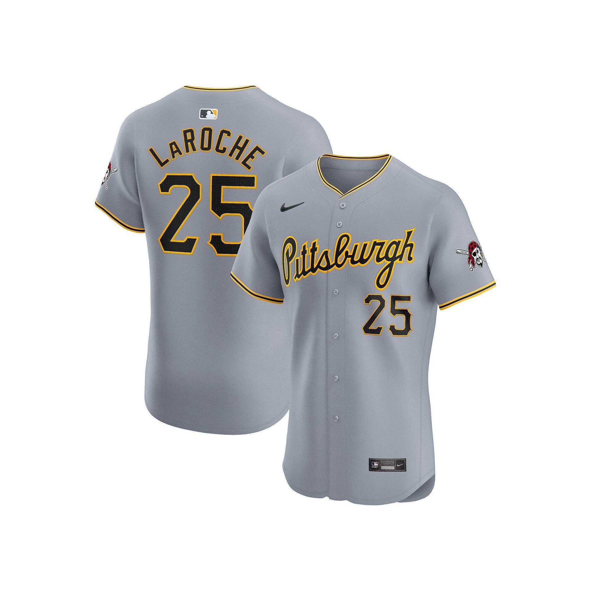 Men's Nike Adam LaRoche Gray Pittsburgh Pirates Road Elite Player Jersey, Size: 40, Grey Product Image