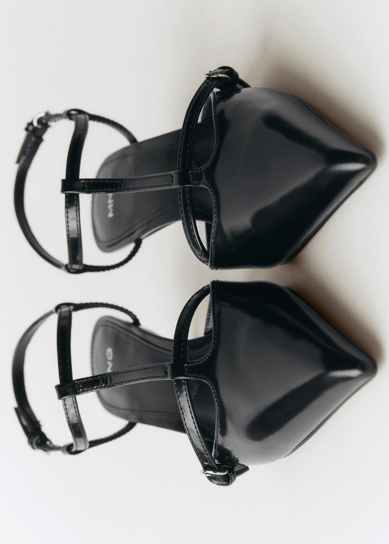 Kitten-heel leather shoes - Women | MANGO USA Product Image