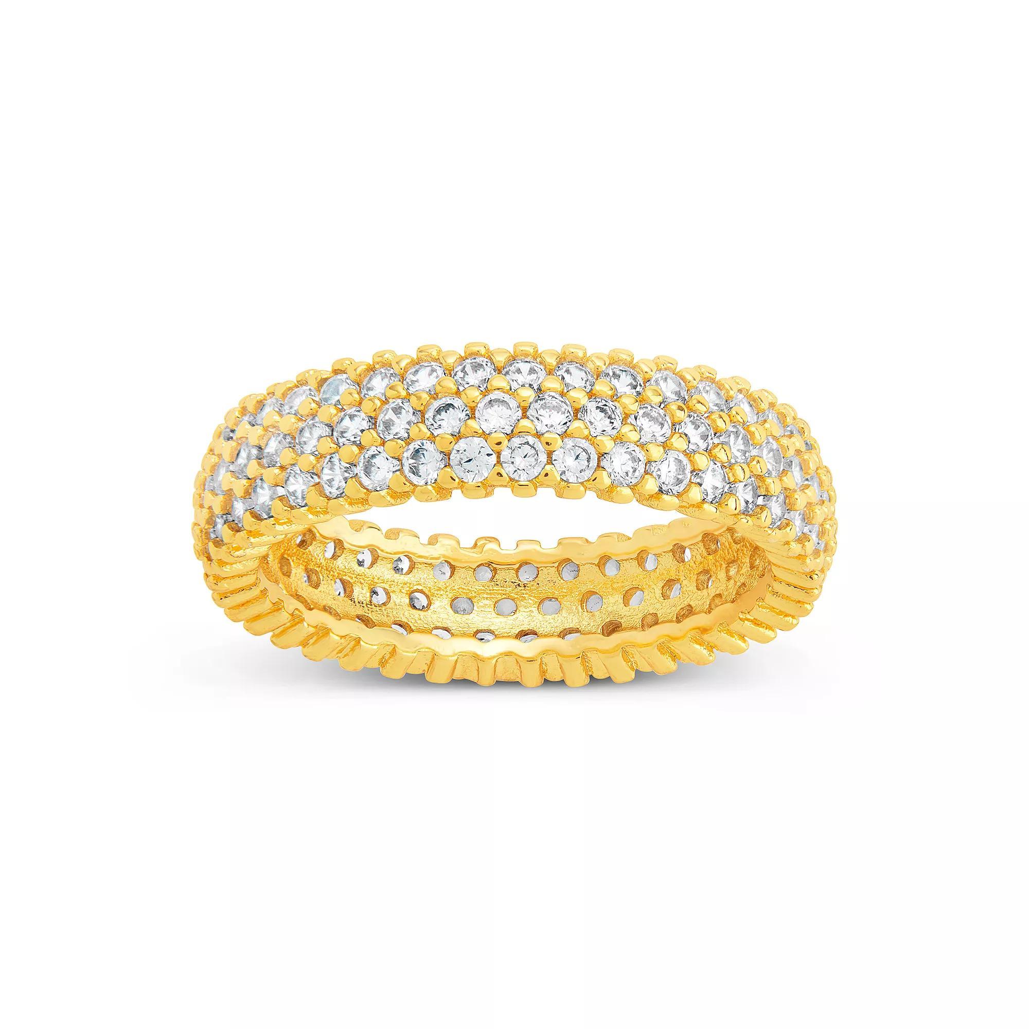 MC Collective Cubic Zirconia Eternity Ring, Women's, Size: 8, Gold Tone Product Image