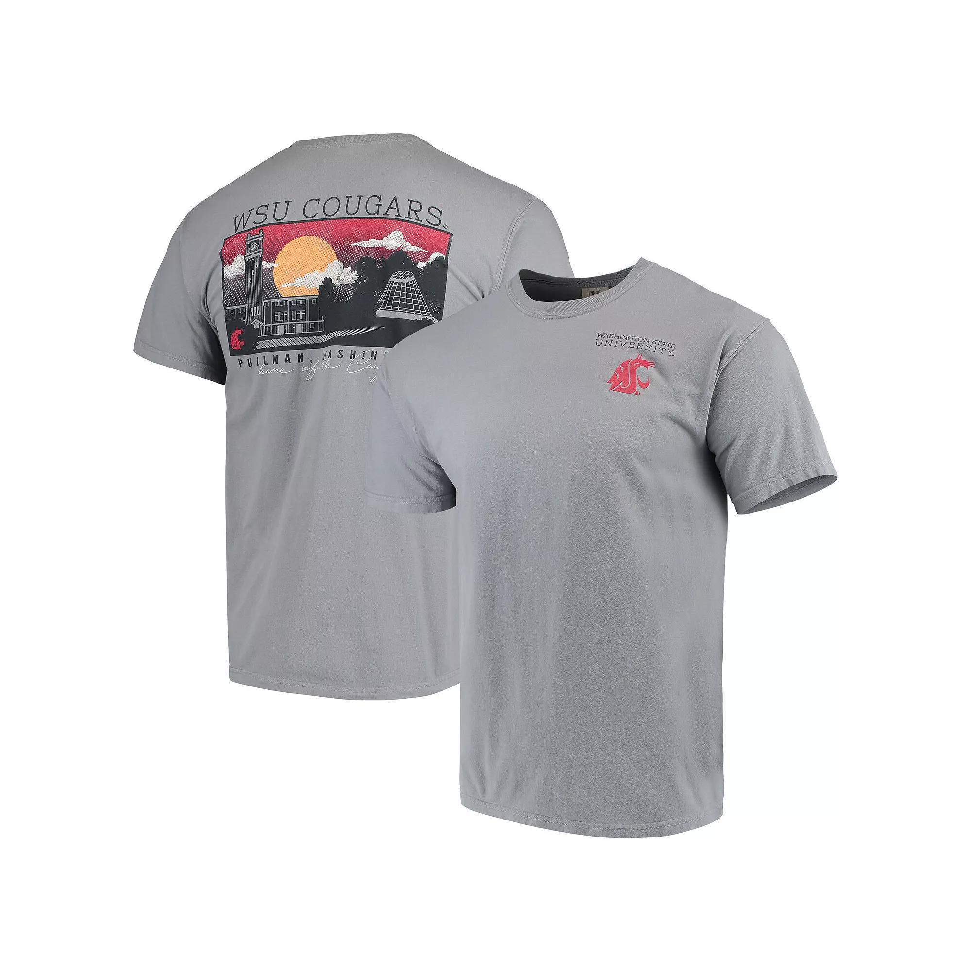 Men's Gray Washington State Cougars Team Comfort Colors Campus Scenery T-Shirt, Size: Medium, Wsc Grey Product Image
