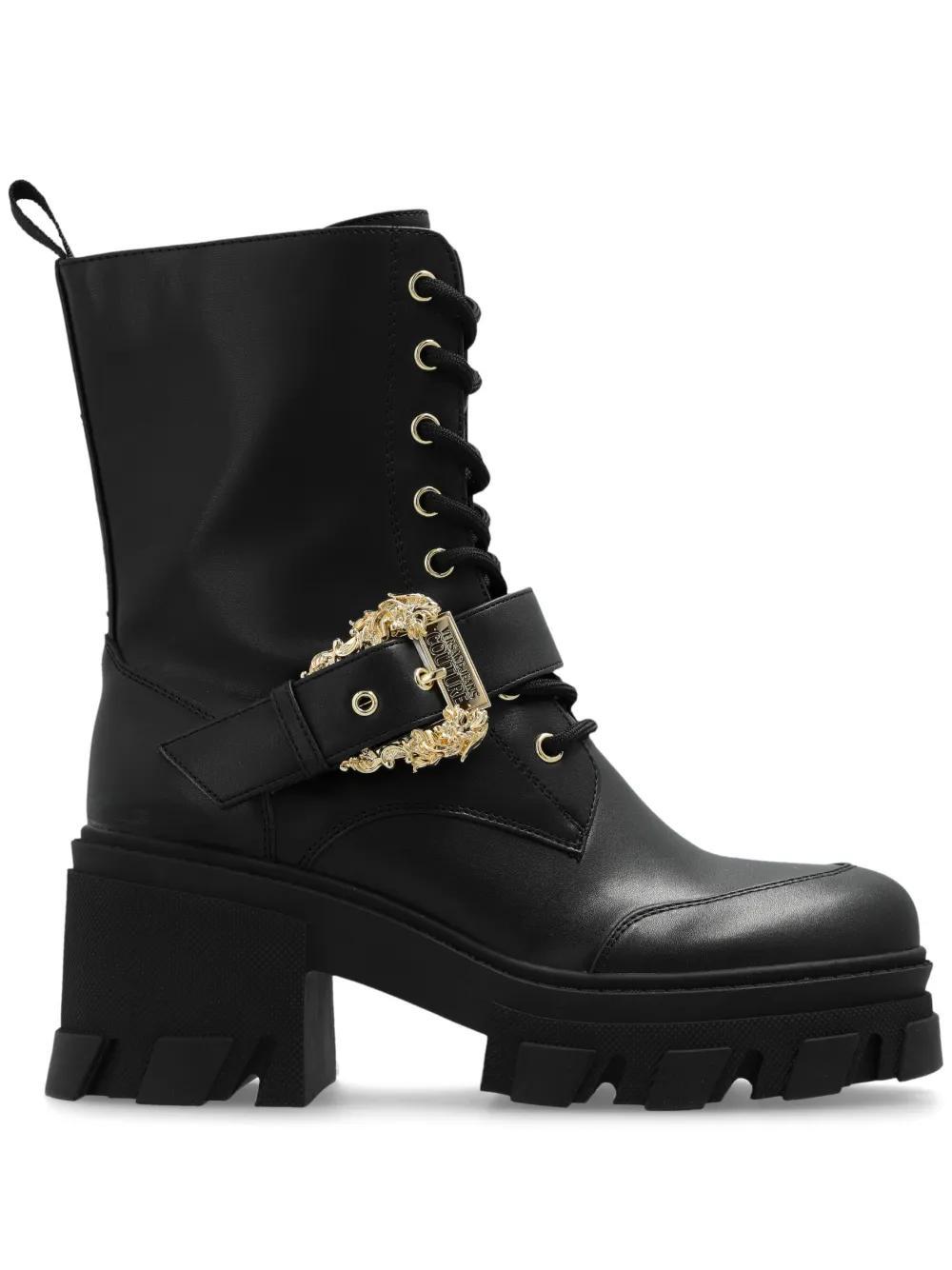VERSACE JEANS COUTURE 90mm Sophie Boots In Nero Product Image