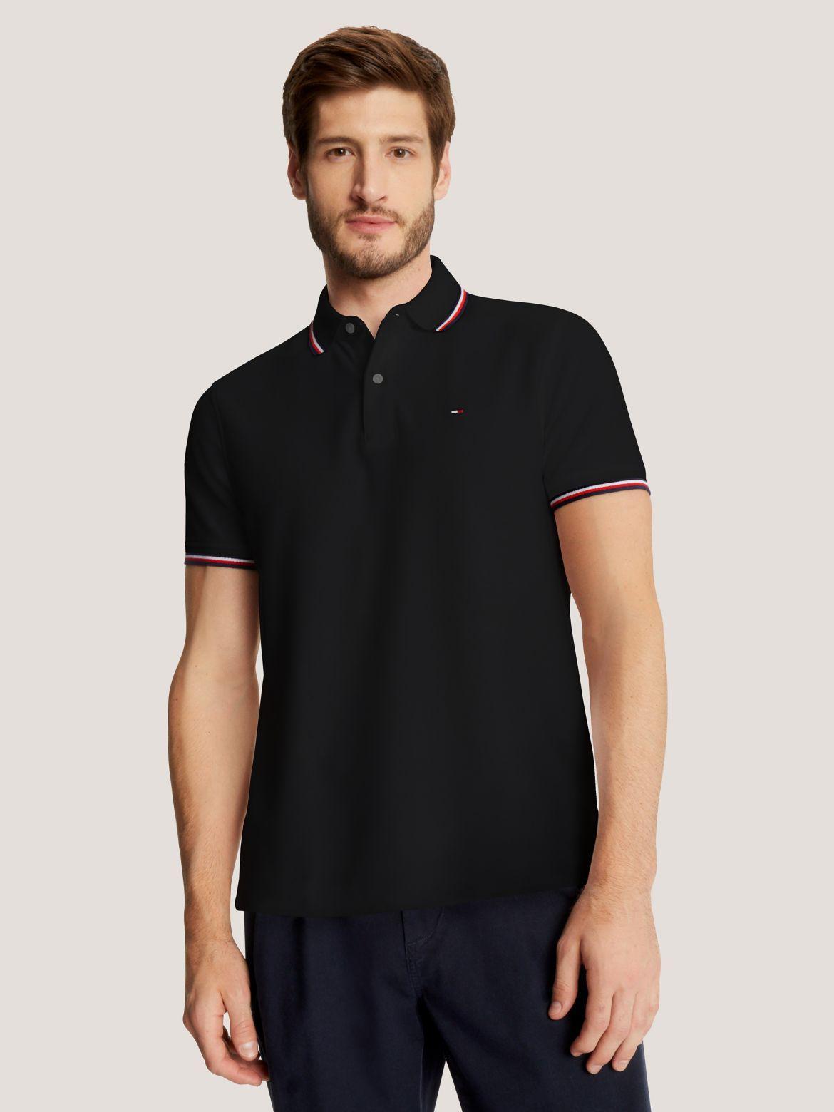 Men's Tommy Hilfiger Tommy Tipped Polo Shirt, Size: Small, Fresh White Product Image
