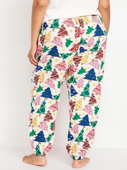 High-Waisted Flannel Pajama Joggers for Women Product Image