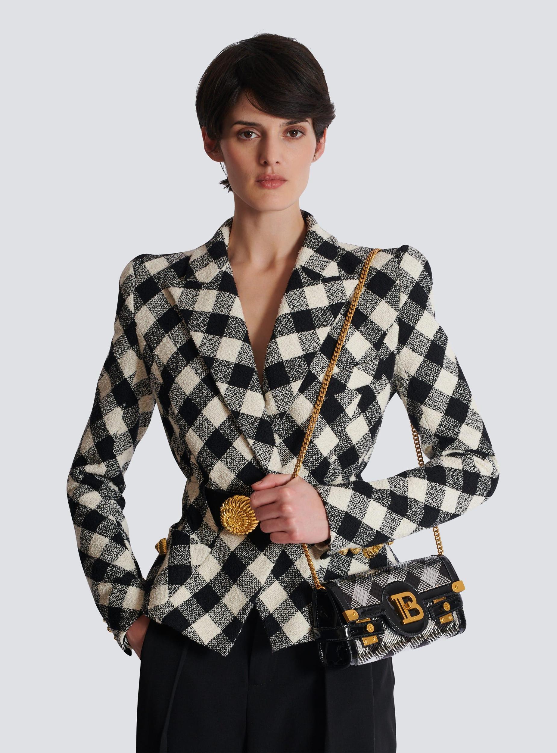 B-Buzz Pouch 23 with gingham sequins and patent leather Product Image