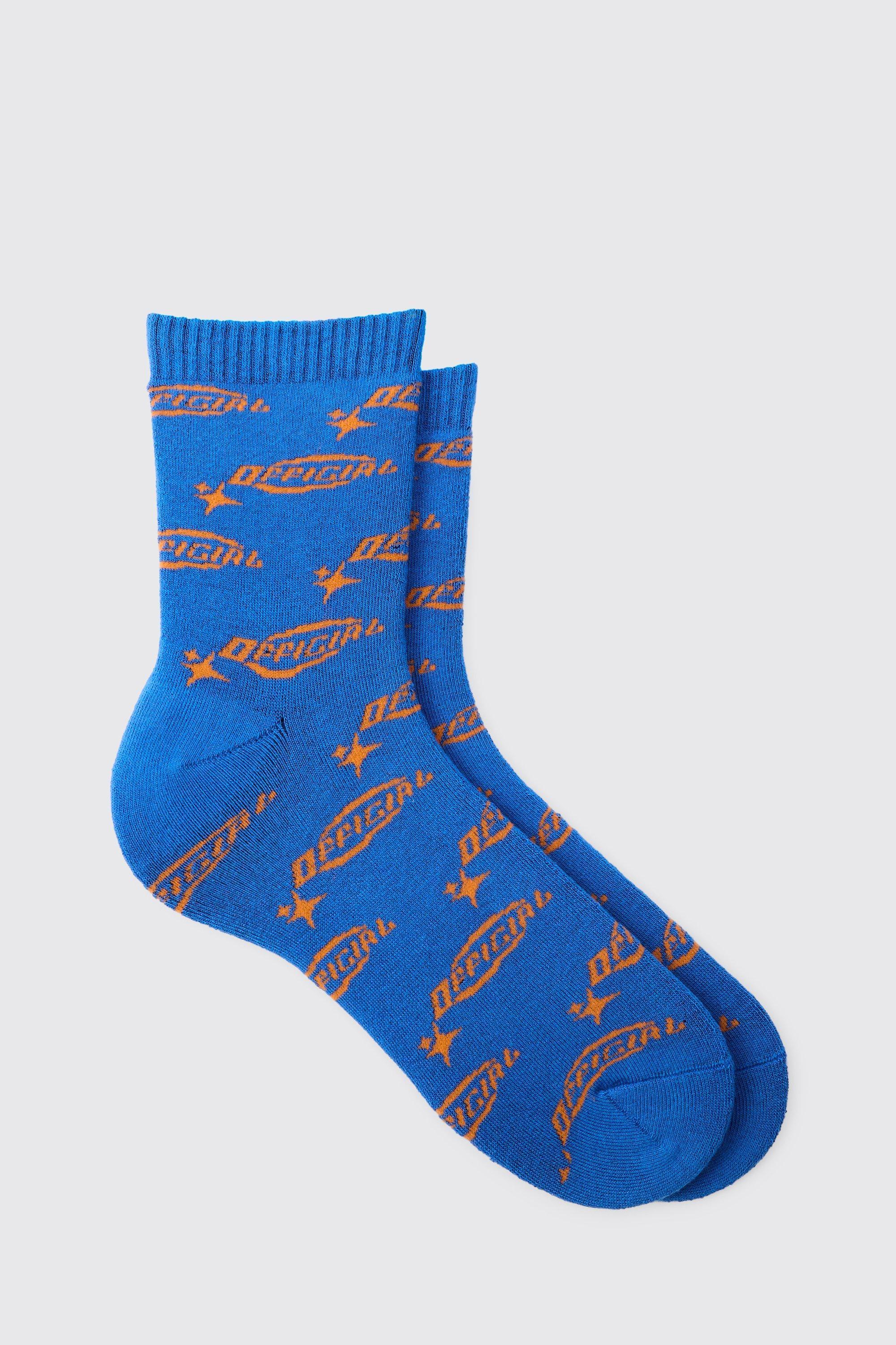 Mens Official Logo Print Socks - Pink Product Image