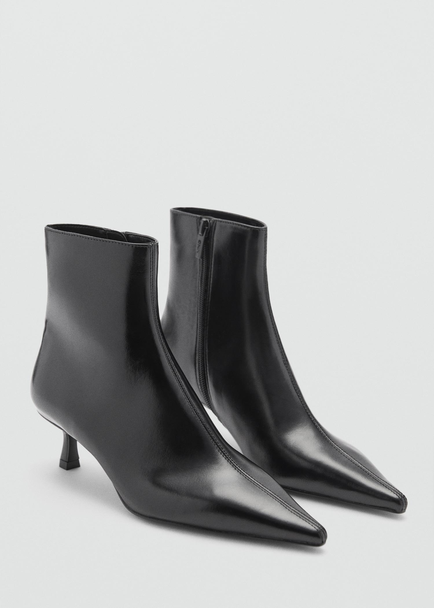Kitten heel ankle boots - Women | MANGO USA Product Image