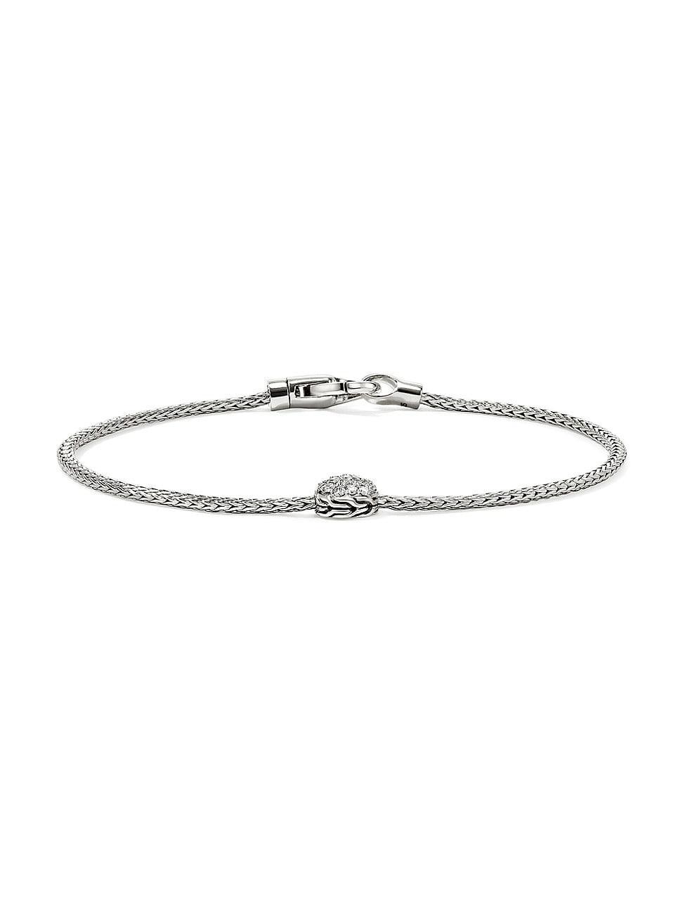 Womens JH Essentials Sterling Silver & 0.15 TCW Diamond Bracelet Product Image