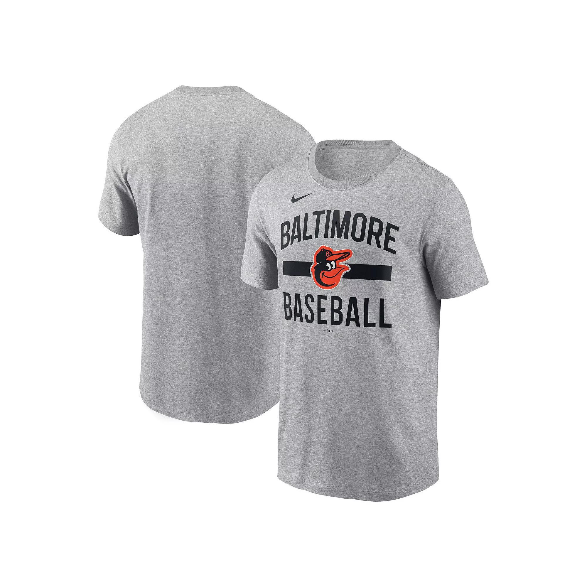 Men's Nike  Heather Gray Baltimore Orioles Arched T-Shirt, Size: 2XL, Grey Product Image
