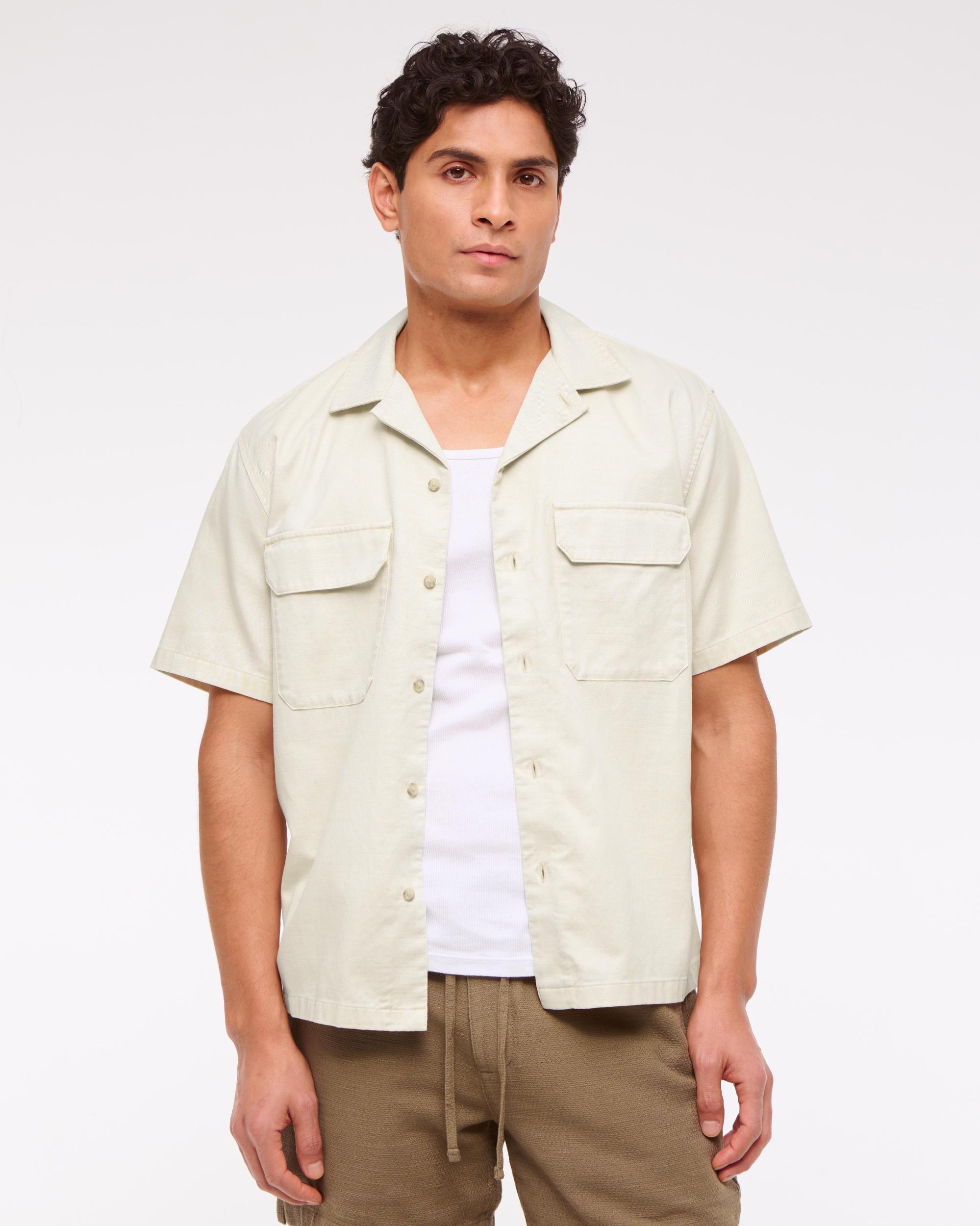 Camp Collar Button-Up Shirt Product Image