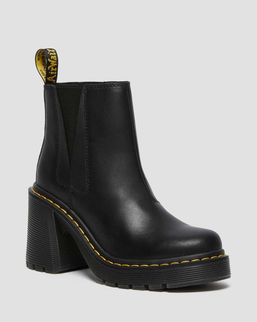 Spence Leather Flared Heel Chelsea Boots Product Image