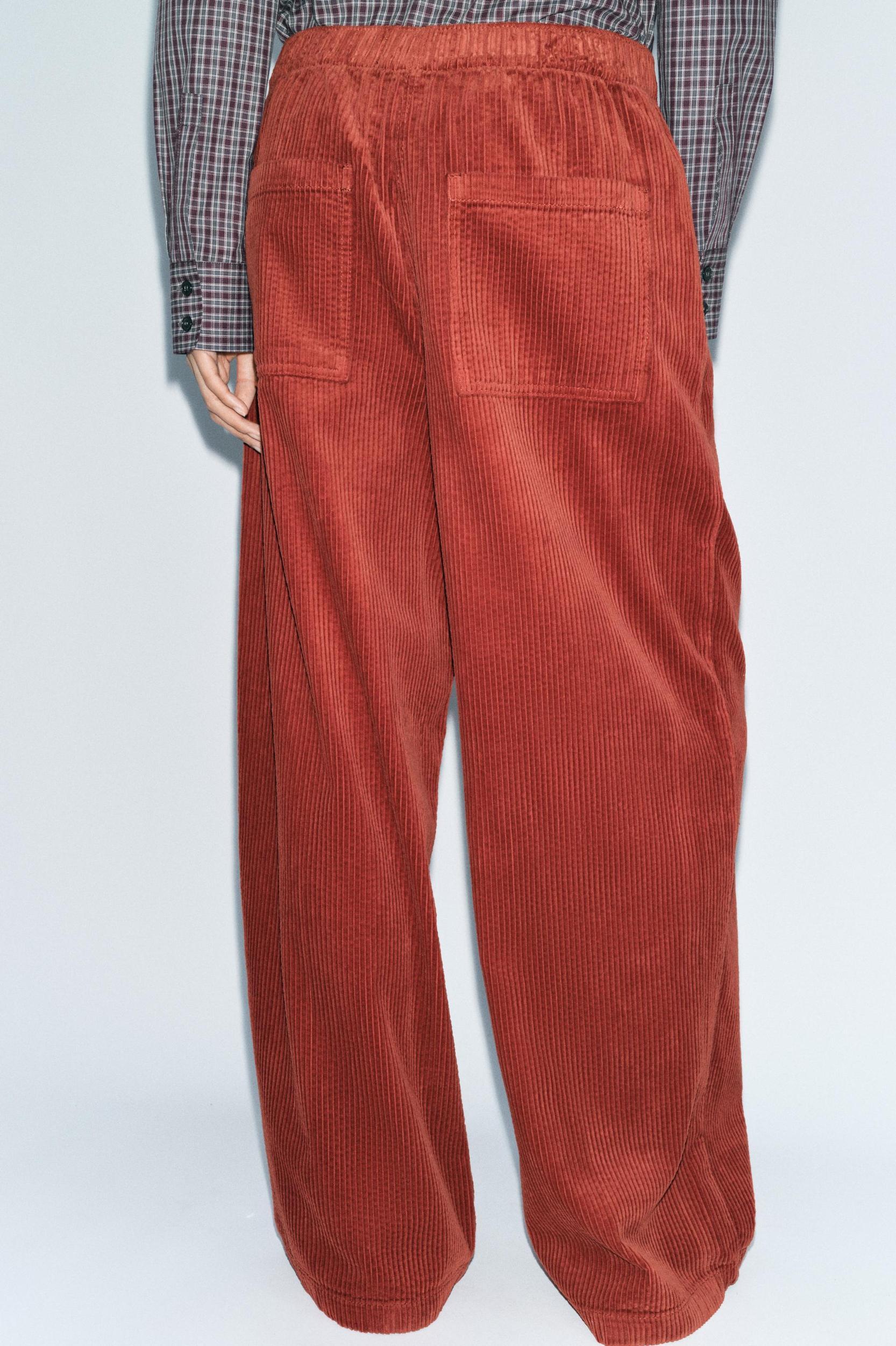 ZW COLLECTION CORDUROY WIDE-LEG PANTS Product Image