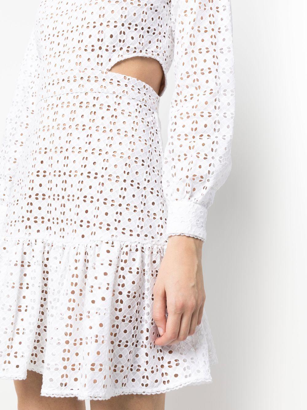 floral eyelet cut-out dress Product Image