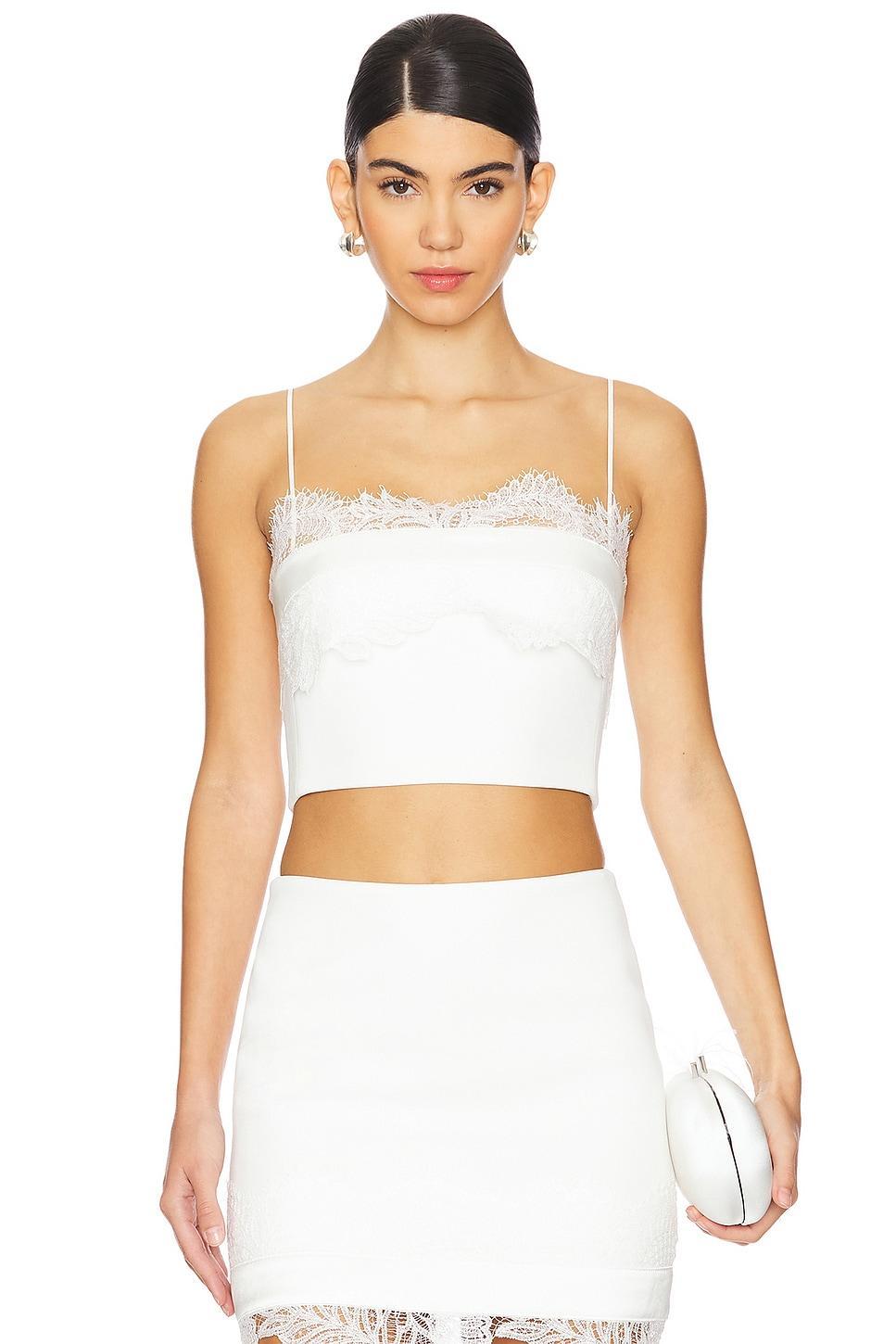Lace Bra Detail Strapless Top David Koma Product Image
