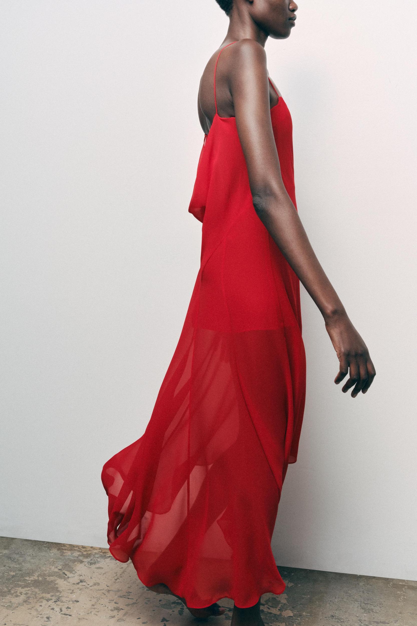 ASYMMETRIC BUSTIER MIDI DRESS Product Image