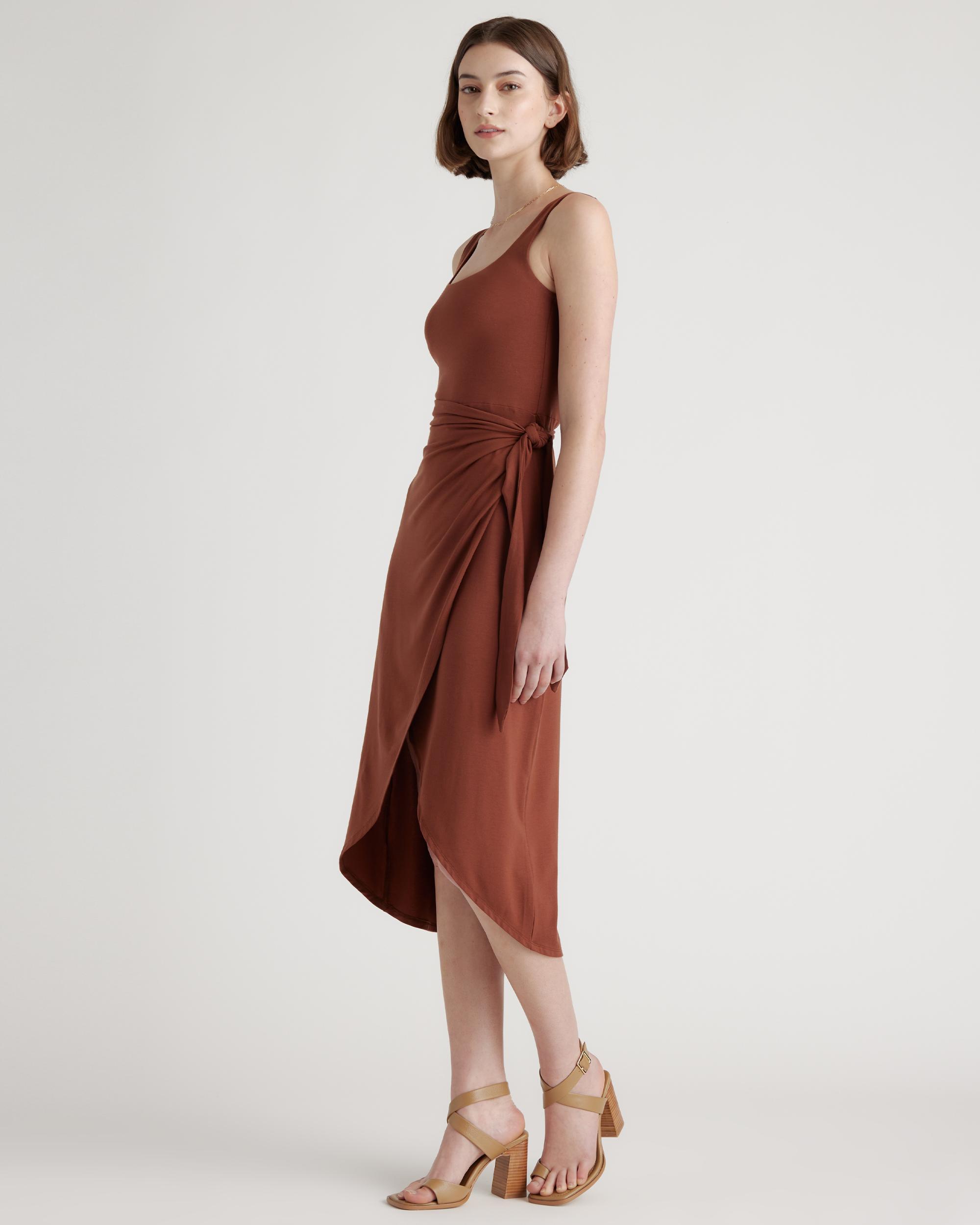 Quince | Women's Tencel Jersey Side Tie Midi Dress Product Image