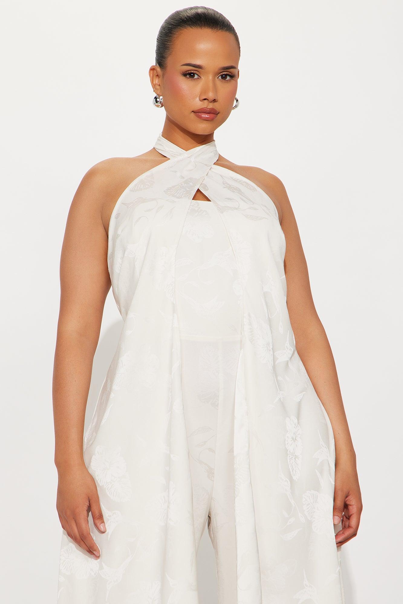 Take Me With You Satin Jumpsuit - Champagne Product Image