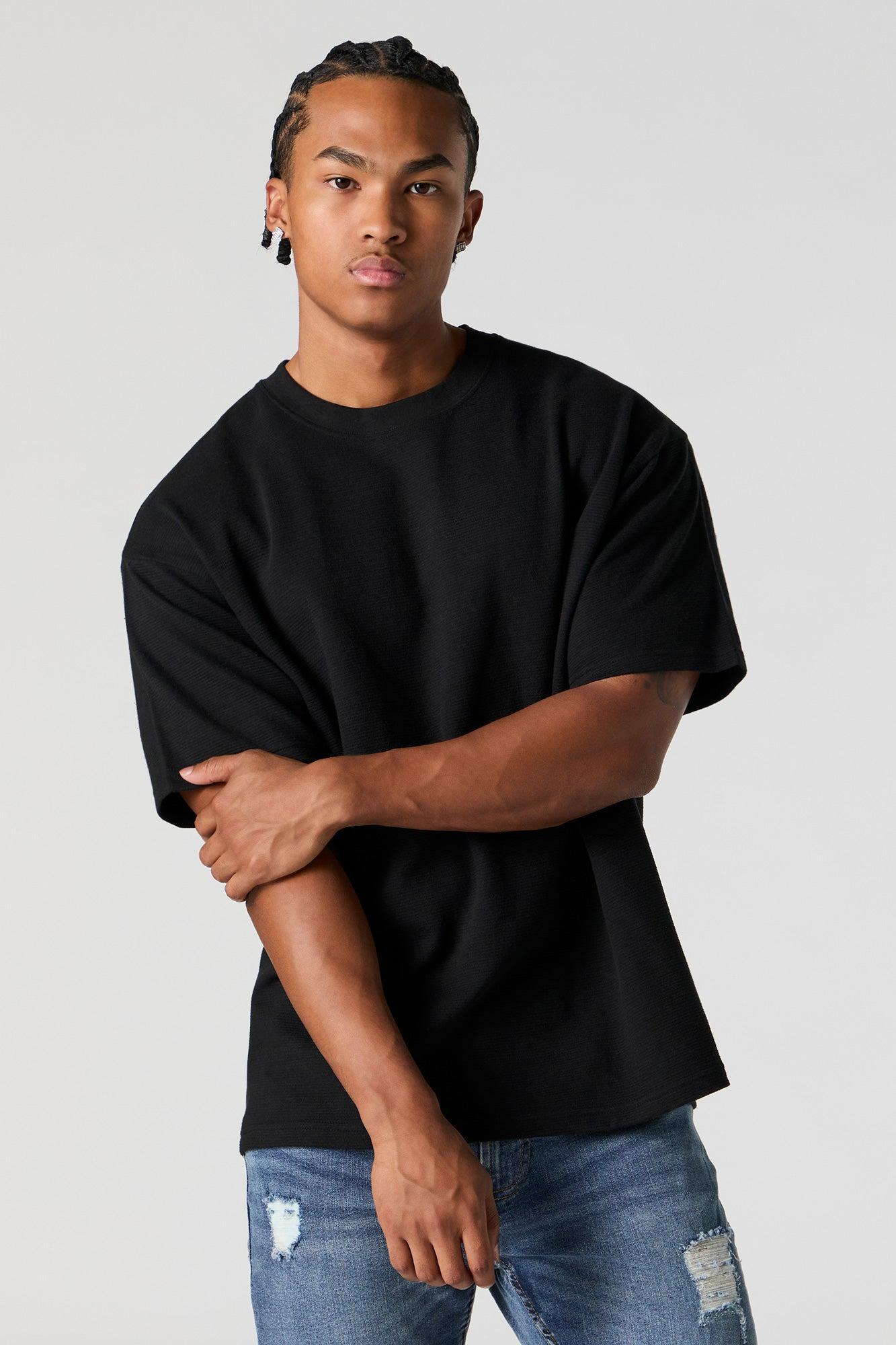 Solid Knit Relaxed T-Shirt Male Product Image
