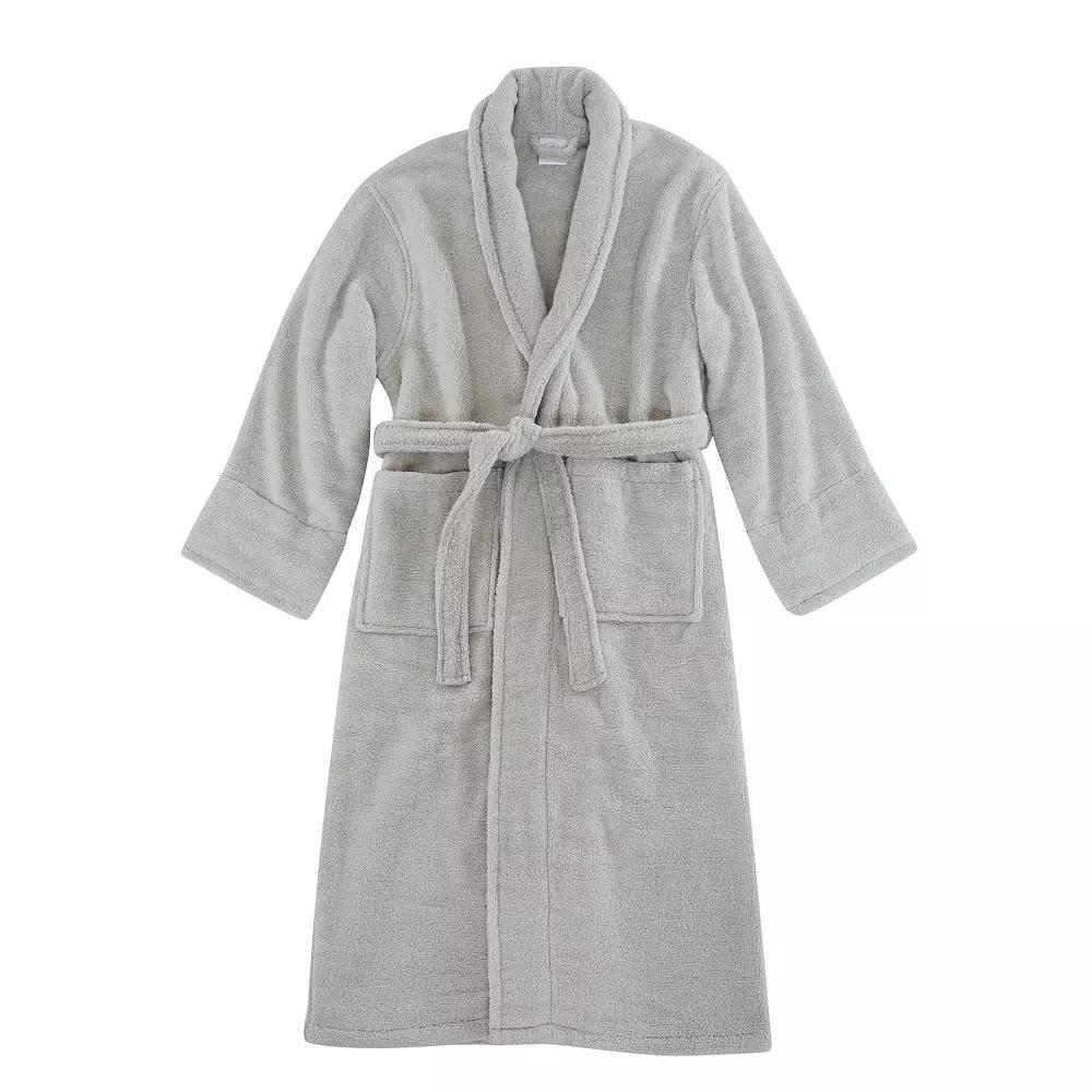 Borghese Roma Luxe Cotton Zero Twist Bath Robe, Women's, Size: Small/Medium, Gray Product Image