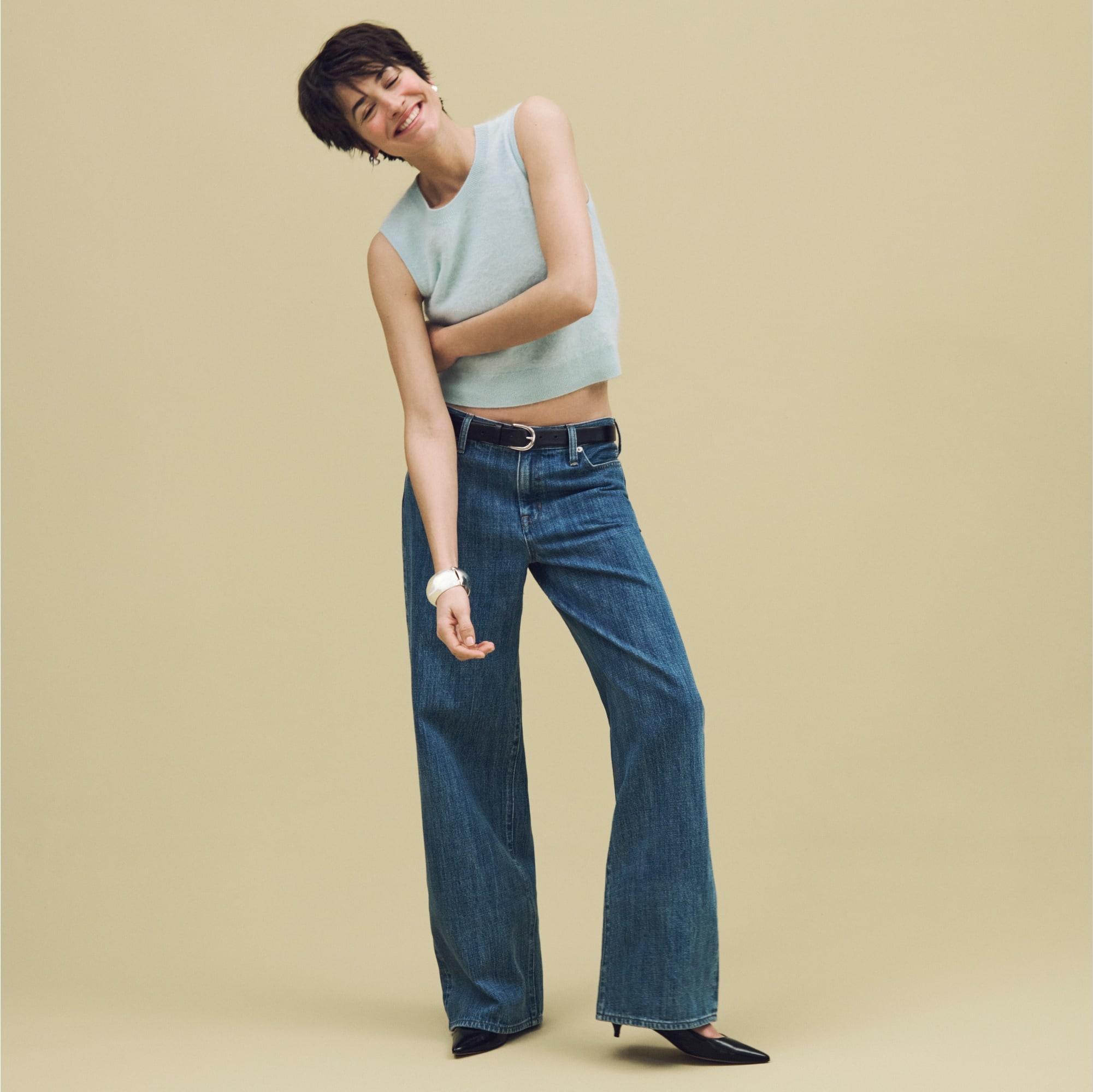 Lower-rise wide-leg jean Product Image