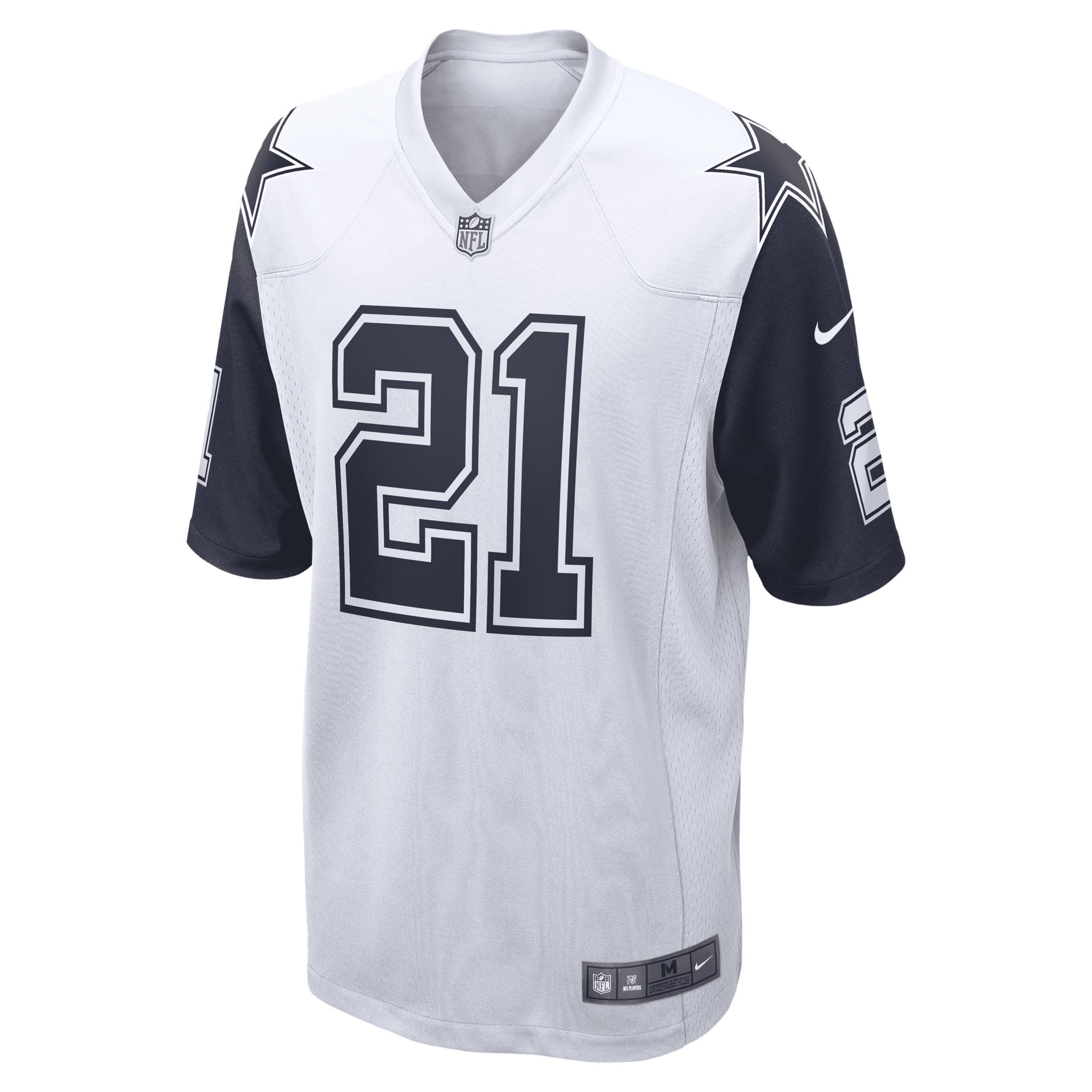 Mens Ezekiel Elliott Alternate Game Jersey - White Product Image