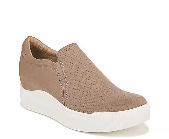 Dr. Scholls Time Off Wedge Womens Wedge Sneakers Toasted Brown Product Image
