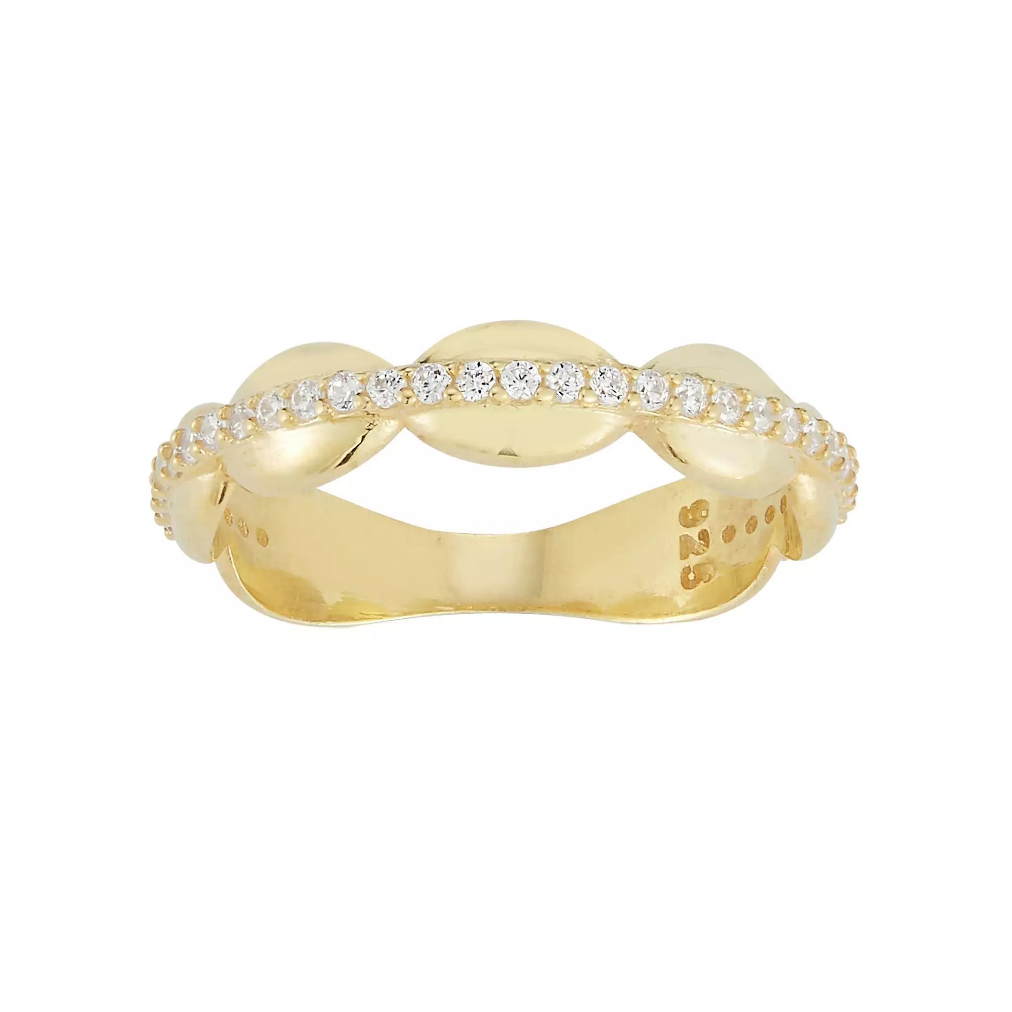 Sunkissed Sterling Cubic Zirconia Bubble Ring, Women's, Size: 8, Silver Tone Product Image