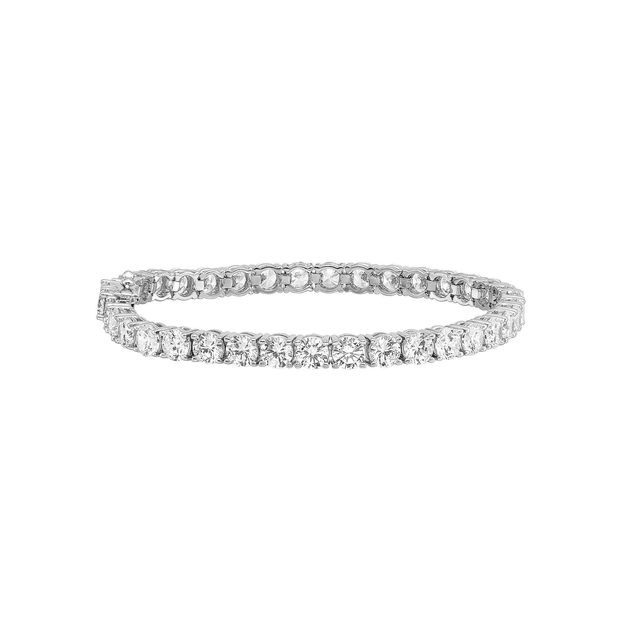 Sterling Shimmer Cubic Zirconia Bracelet, Women's, Size: 7" Product Image
