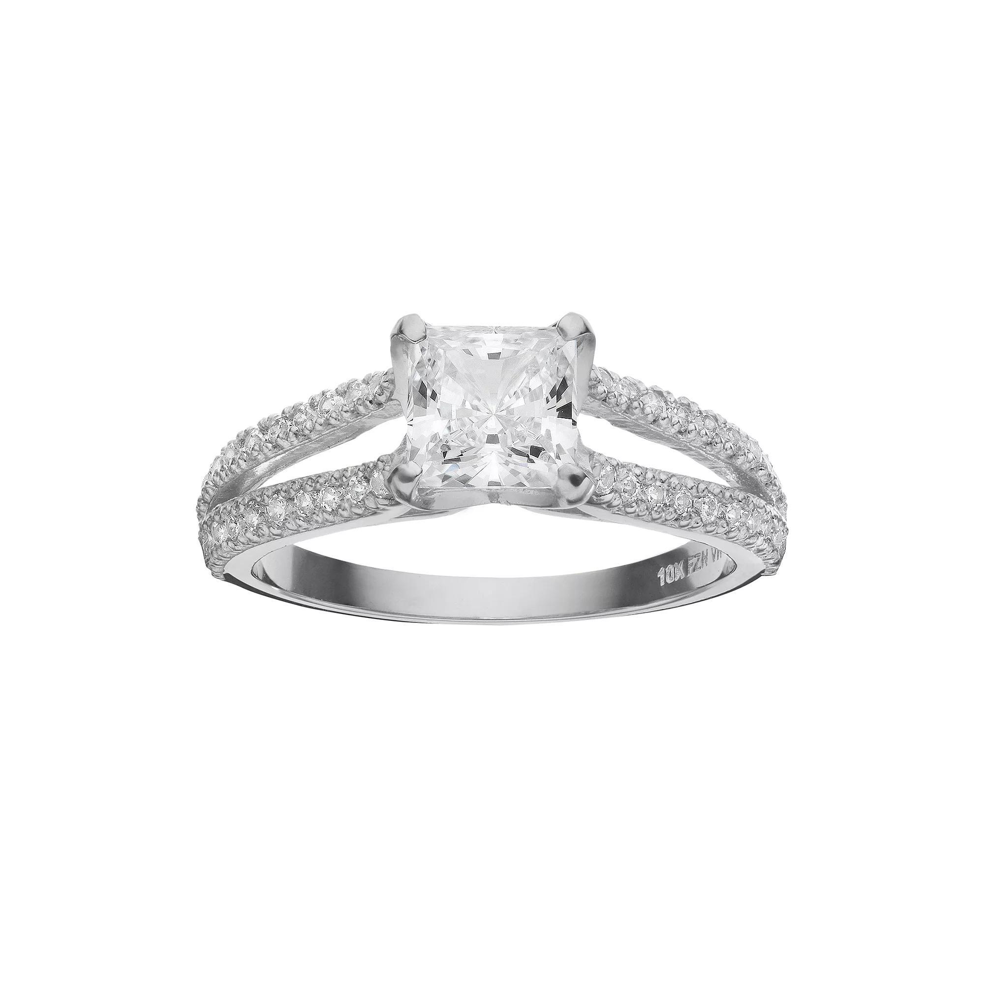 Cubic Zirconia 10k Gold Ring, Women's, Size: 7, White Product Image